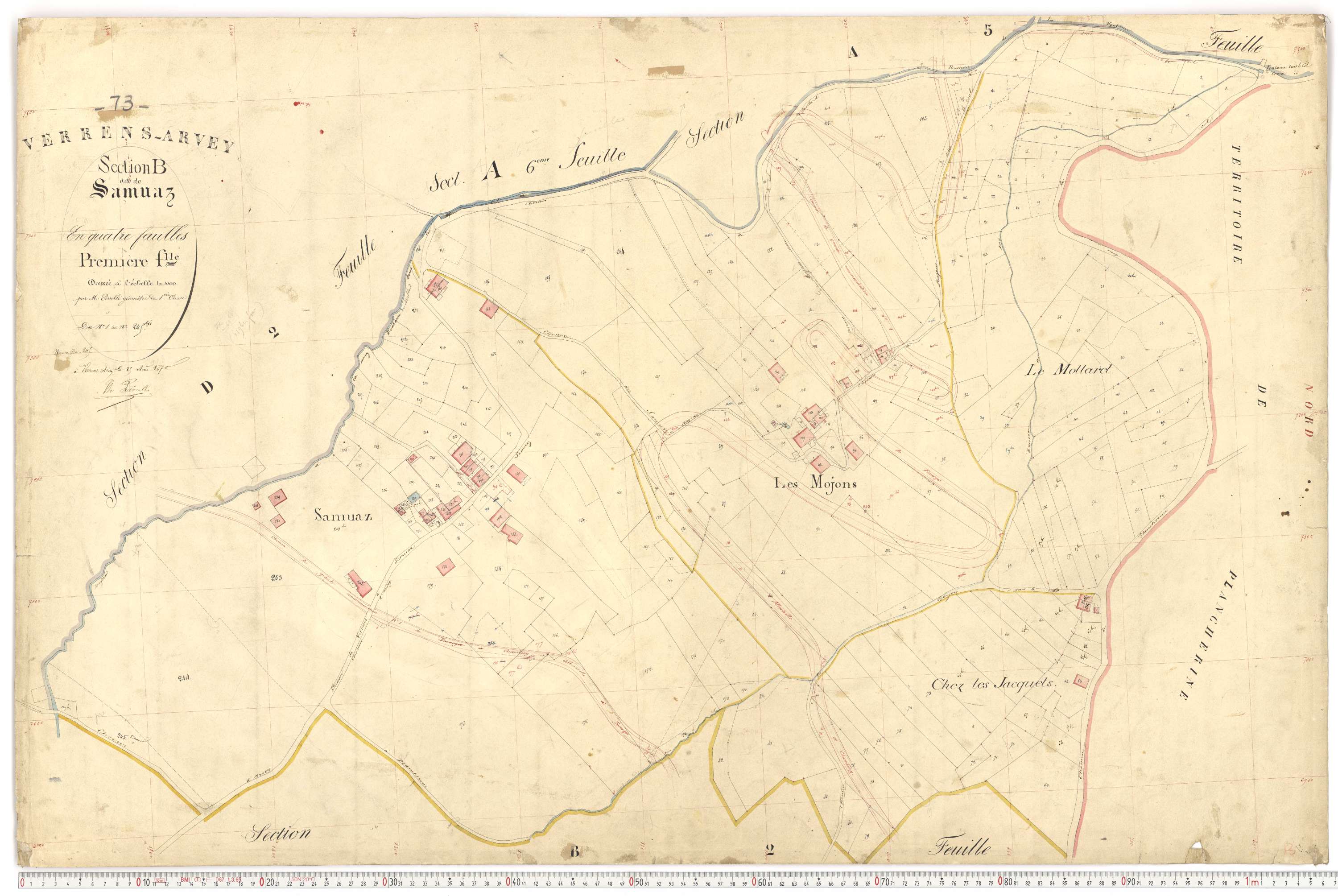 Verrens-Arvey - Plans cadastraux du premier cadastre français.