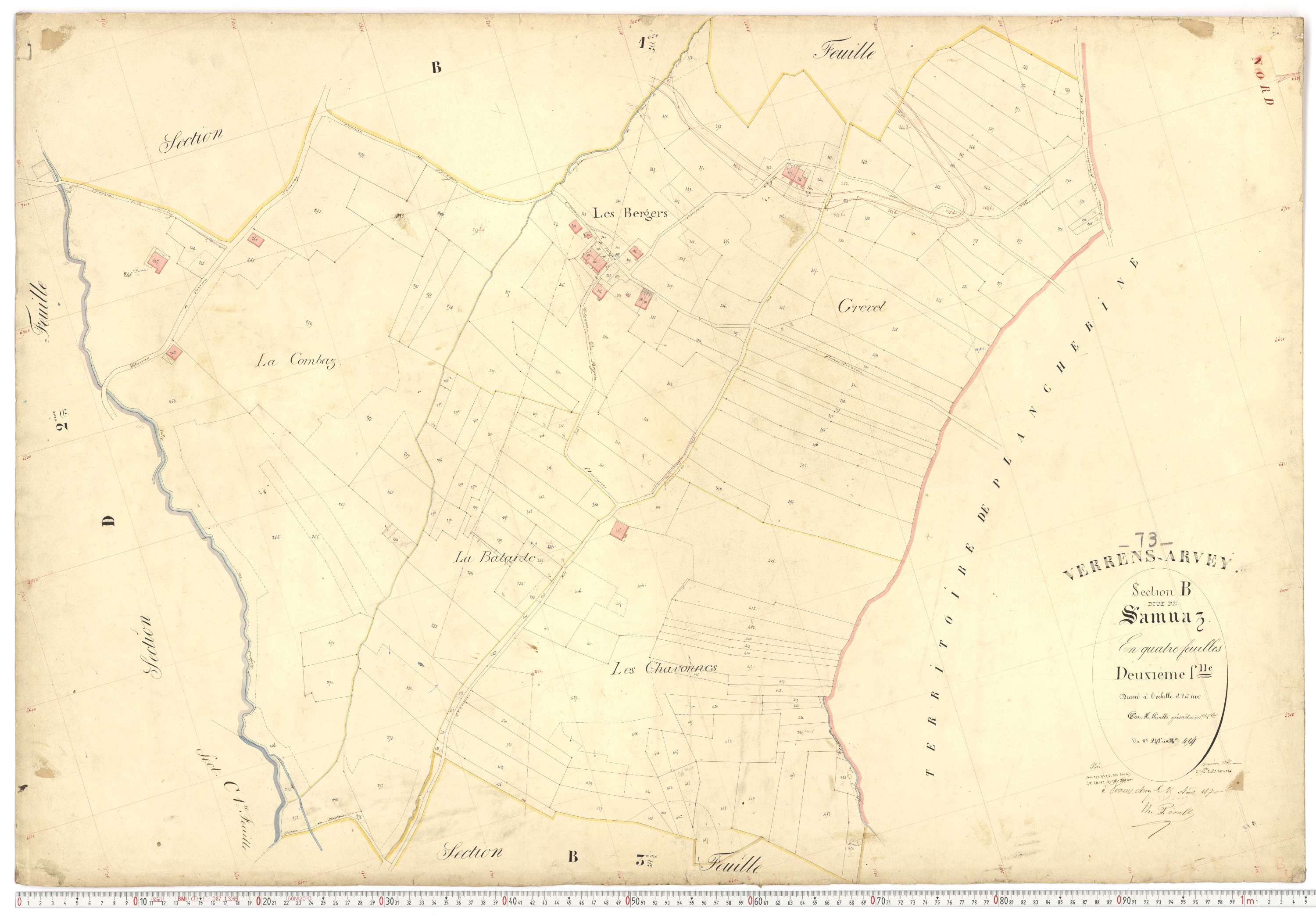 Verrens-Arvey - Plans cadastraux du premier cadastre français.