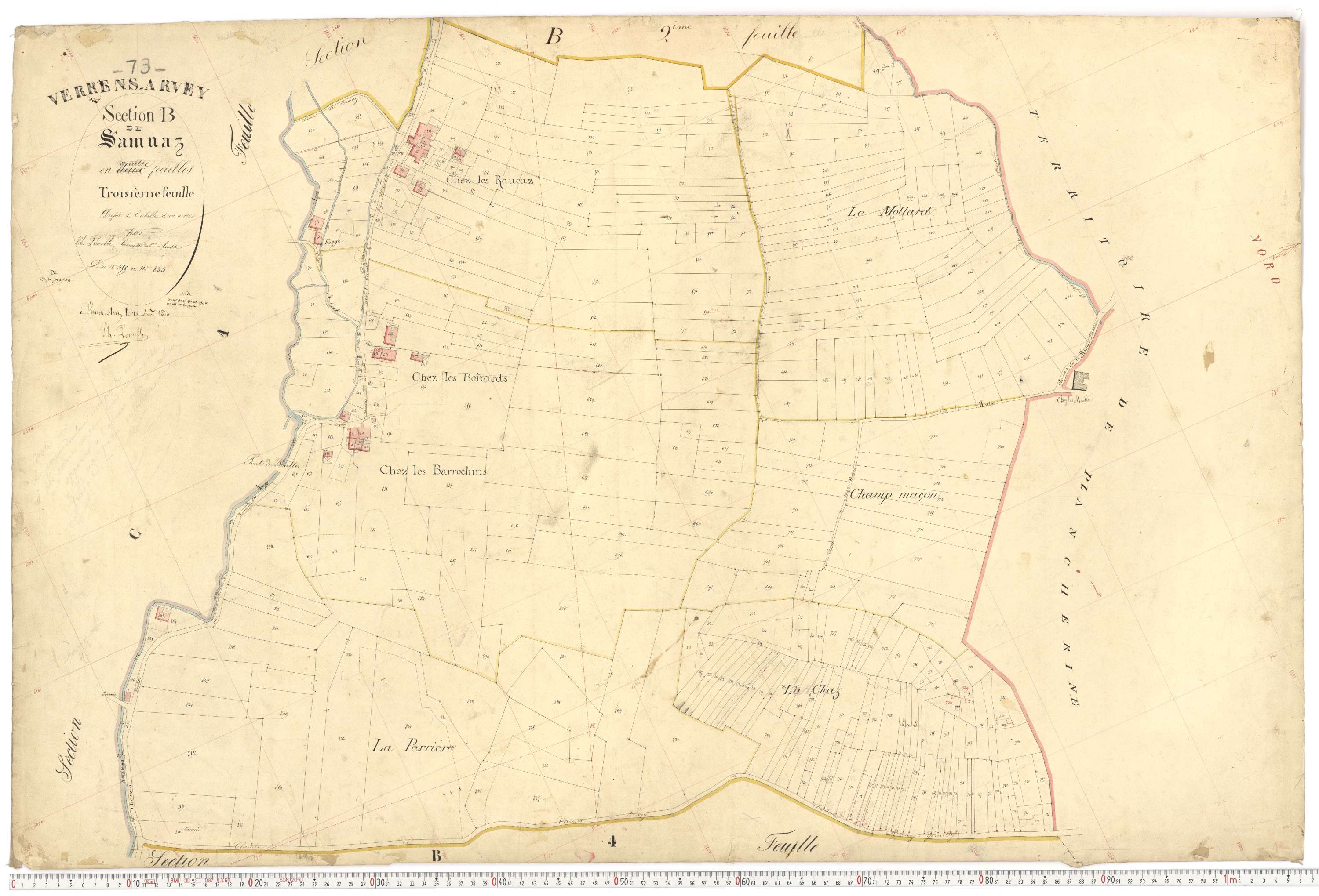 Verrens-Arvey - Plans cadastraux du premier cadastre français.