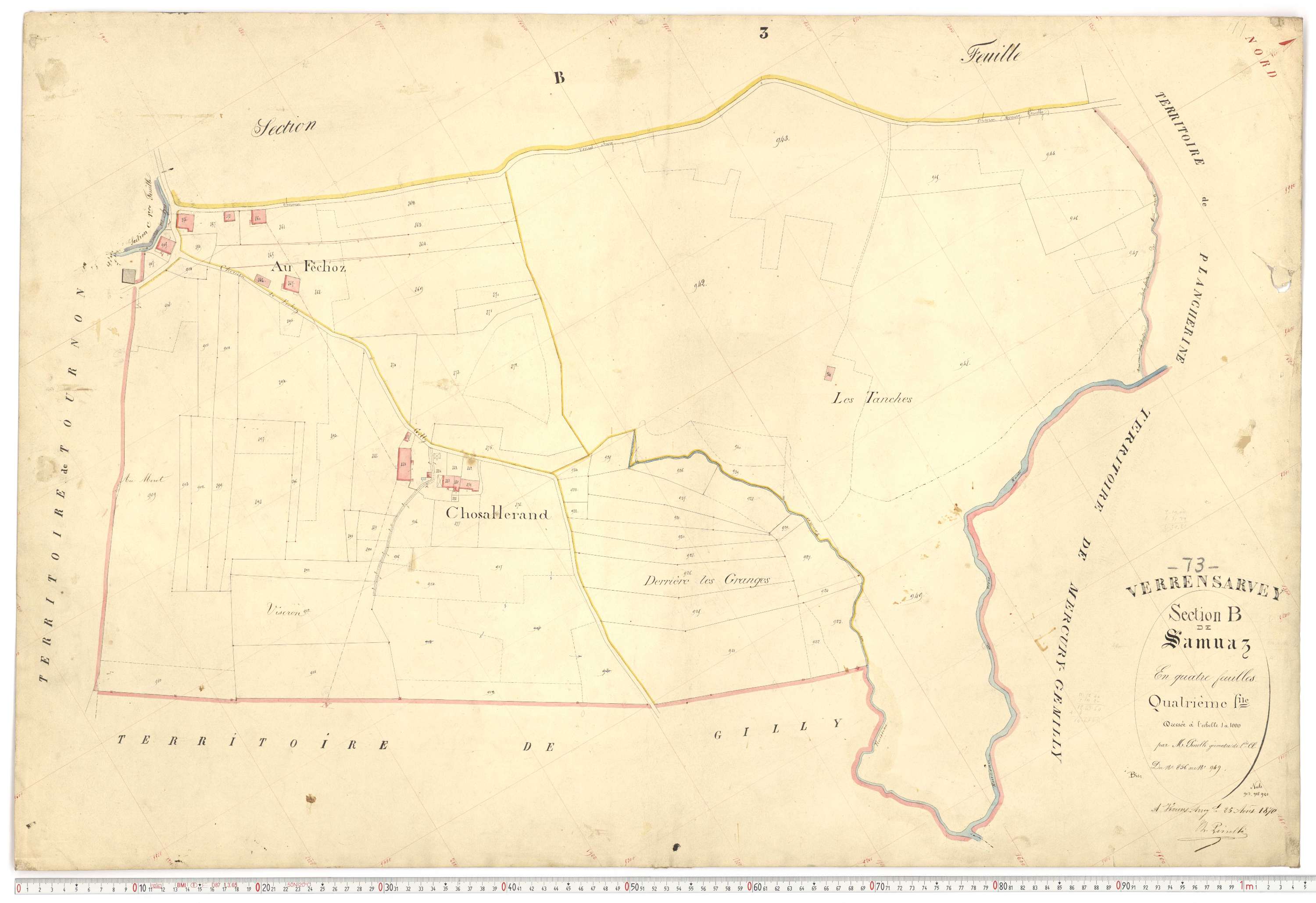 Verrens-Arvey - Plans cadastraux du premier cadastre français.