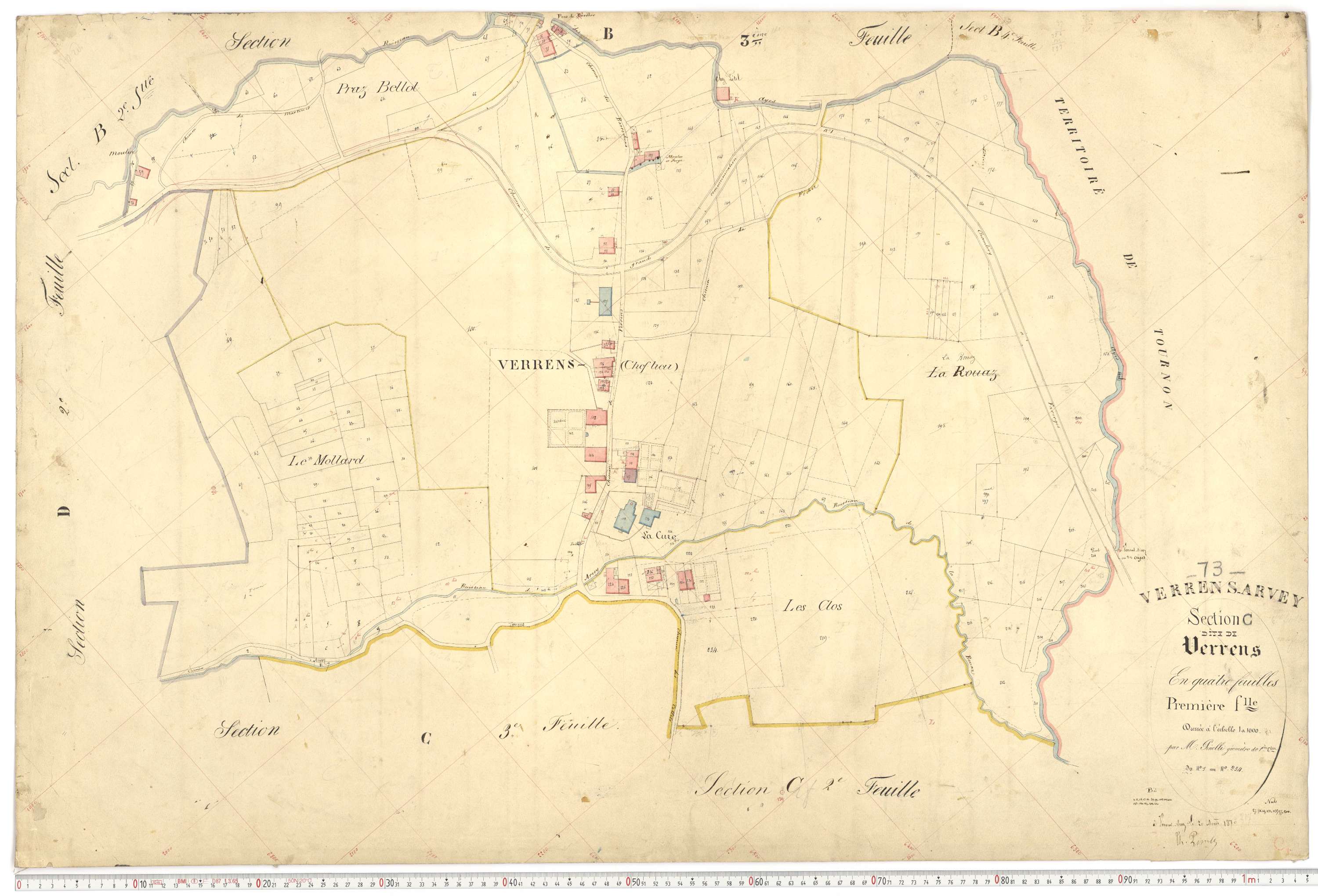 Verrens-Arvey - Plans cadastraux du premier cadastre français.