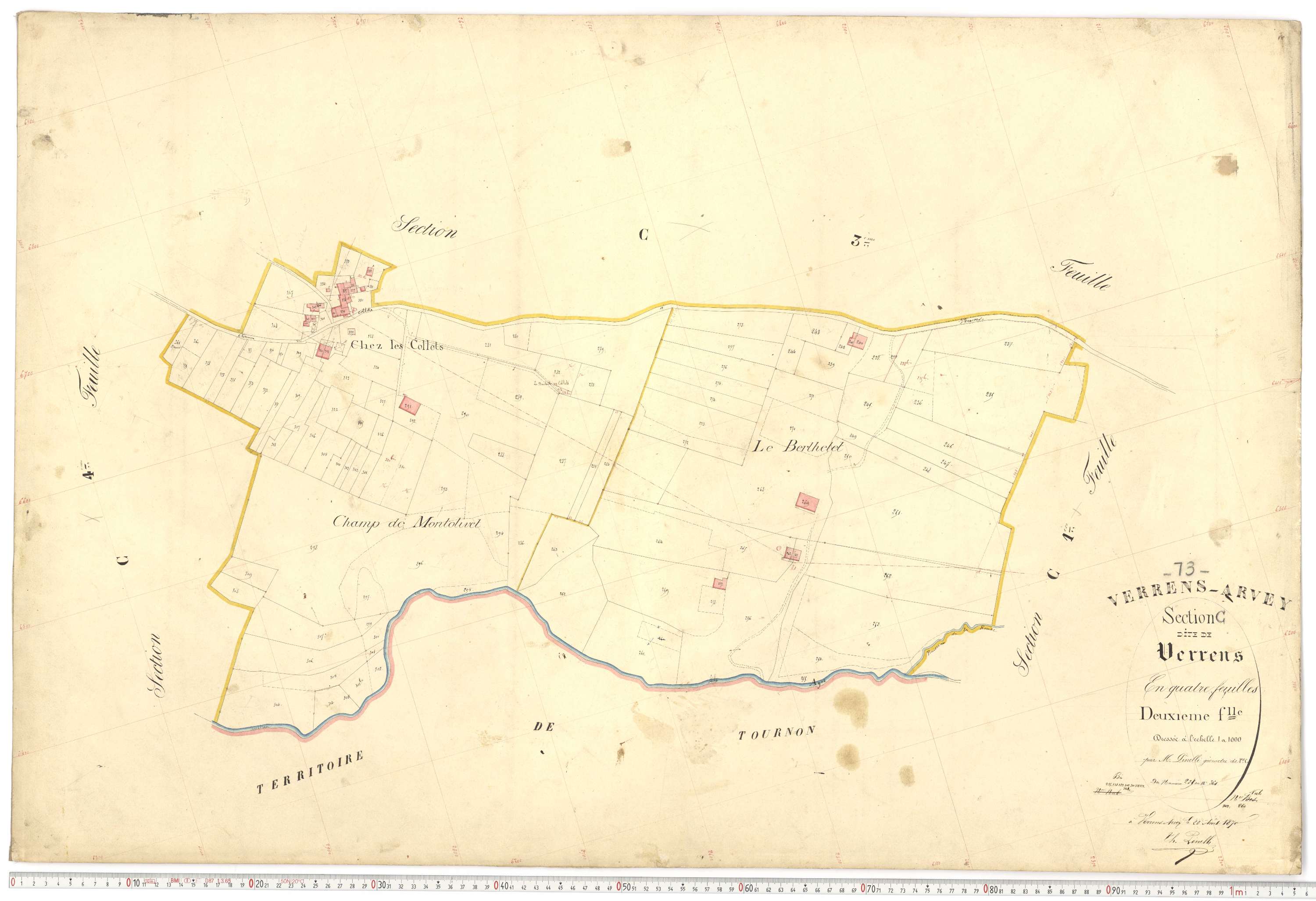 Verrens-Arvey - Plans cadastraux du premier cadastre français.