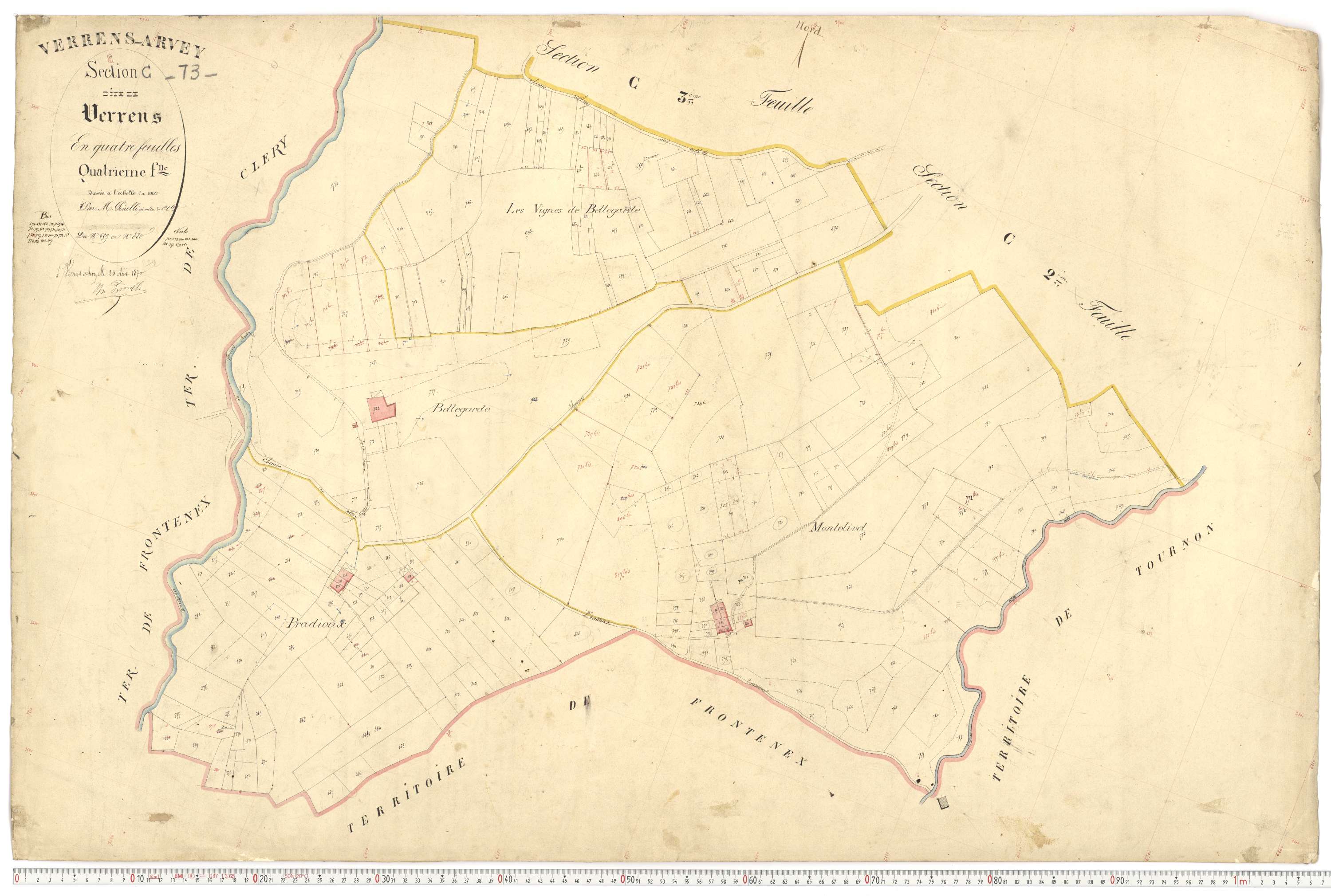 Verrens-Arvey - Plans cadastraux du premier cadastre français.