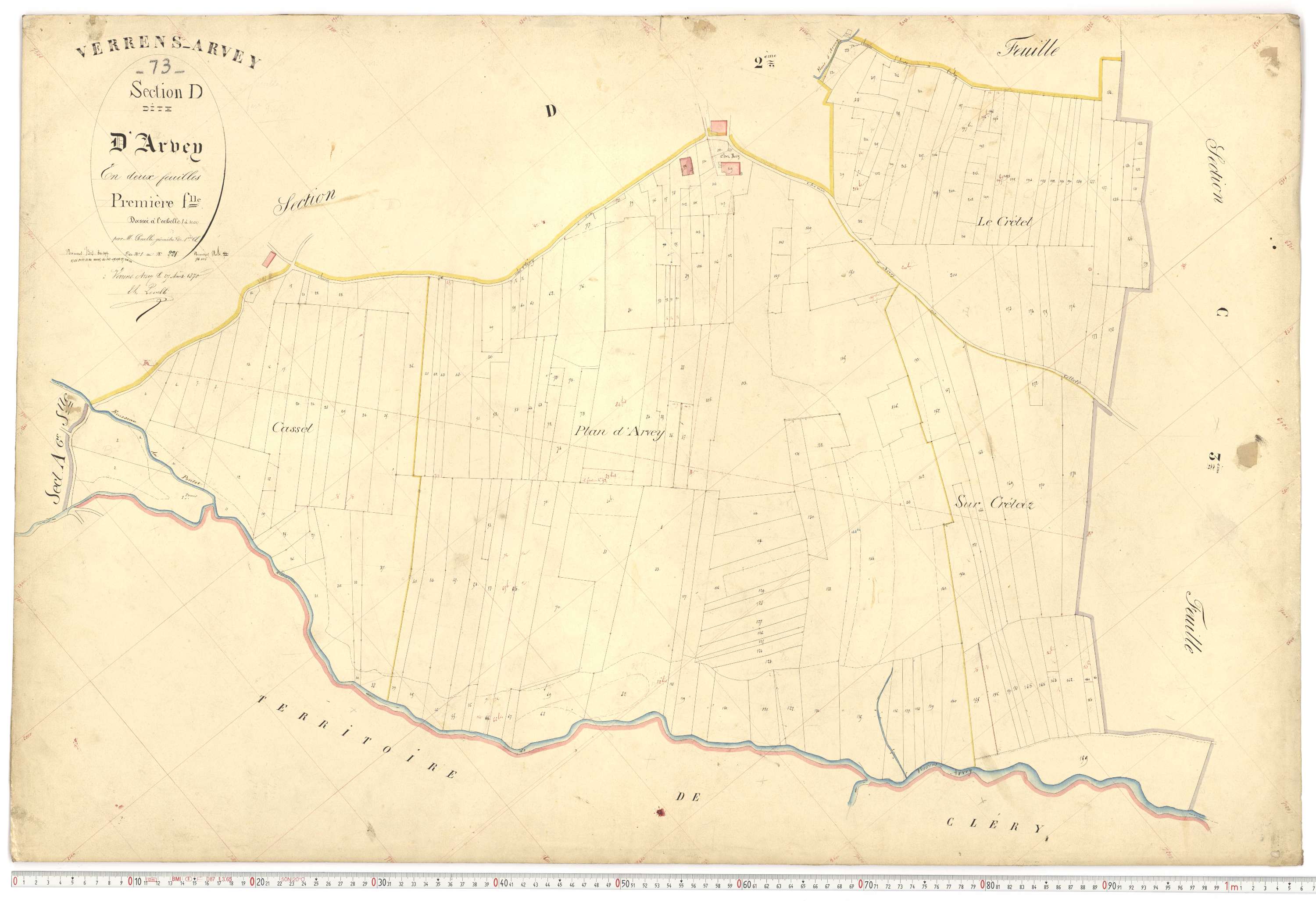 Verrens-Arvey - Plans cadastraux du premier cadastre français.