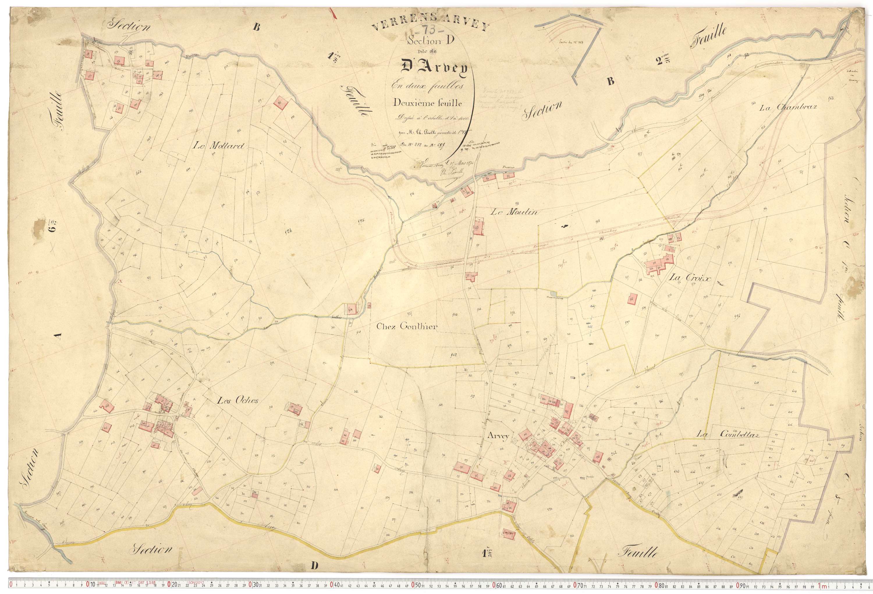 Verrens-Arvey - Plans cadastraux du premier cadastre français.