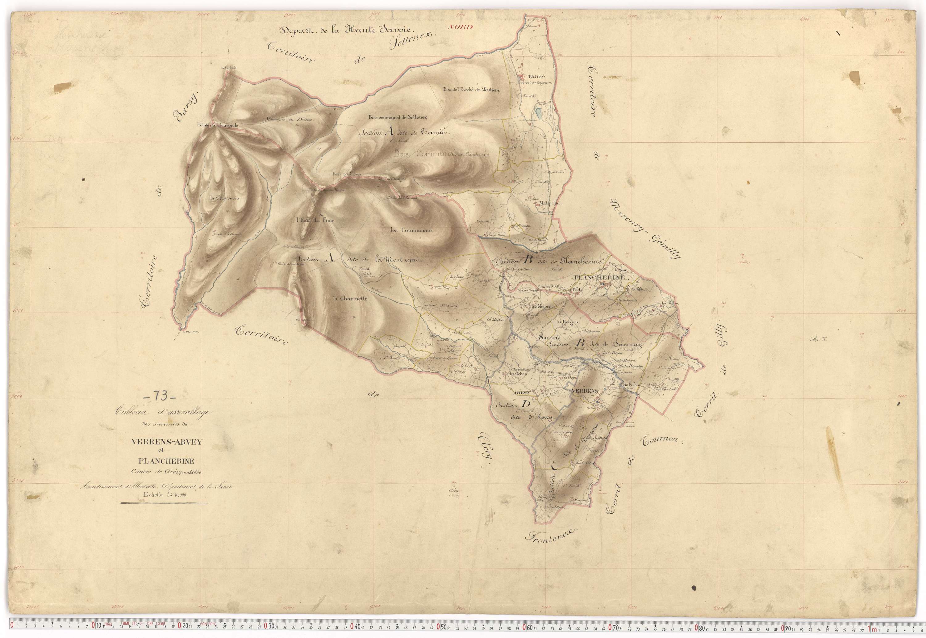 Verrens-Arvey - Plans cadastraux du premier cadastre français.