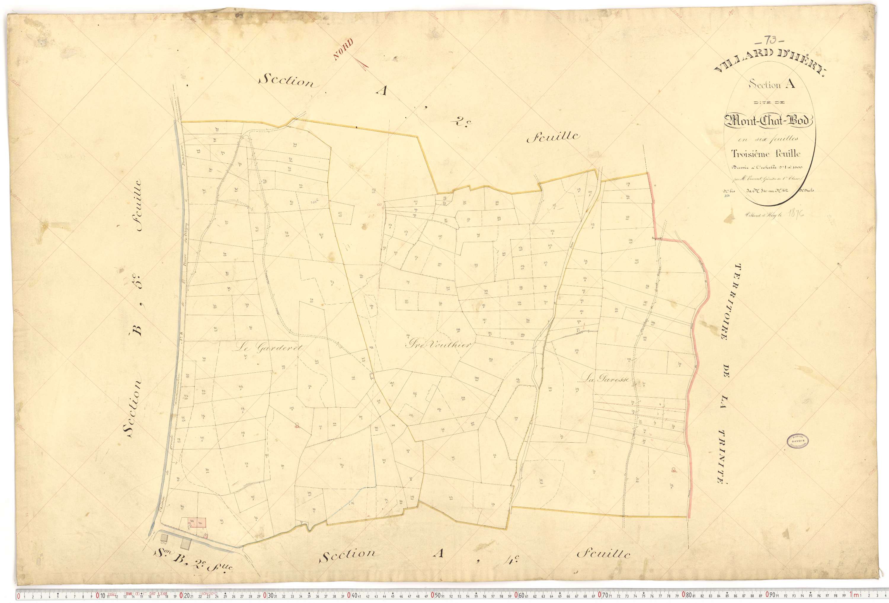 Villard-d'Héry - Plans cadastraux du premier cadastre français.