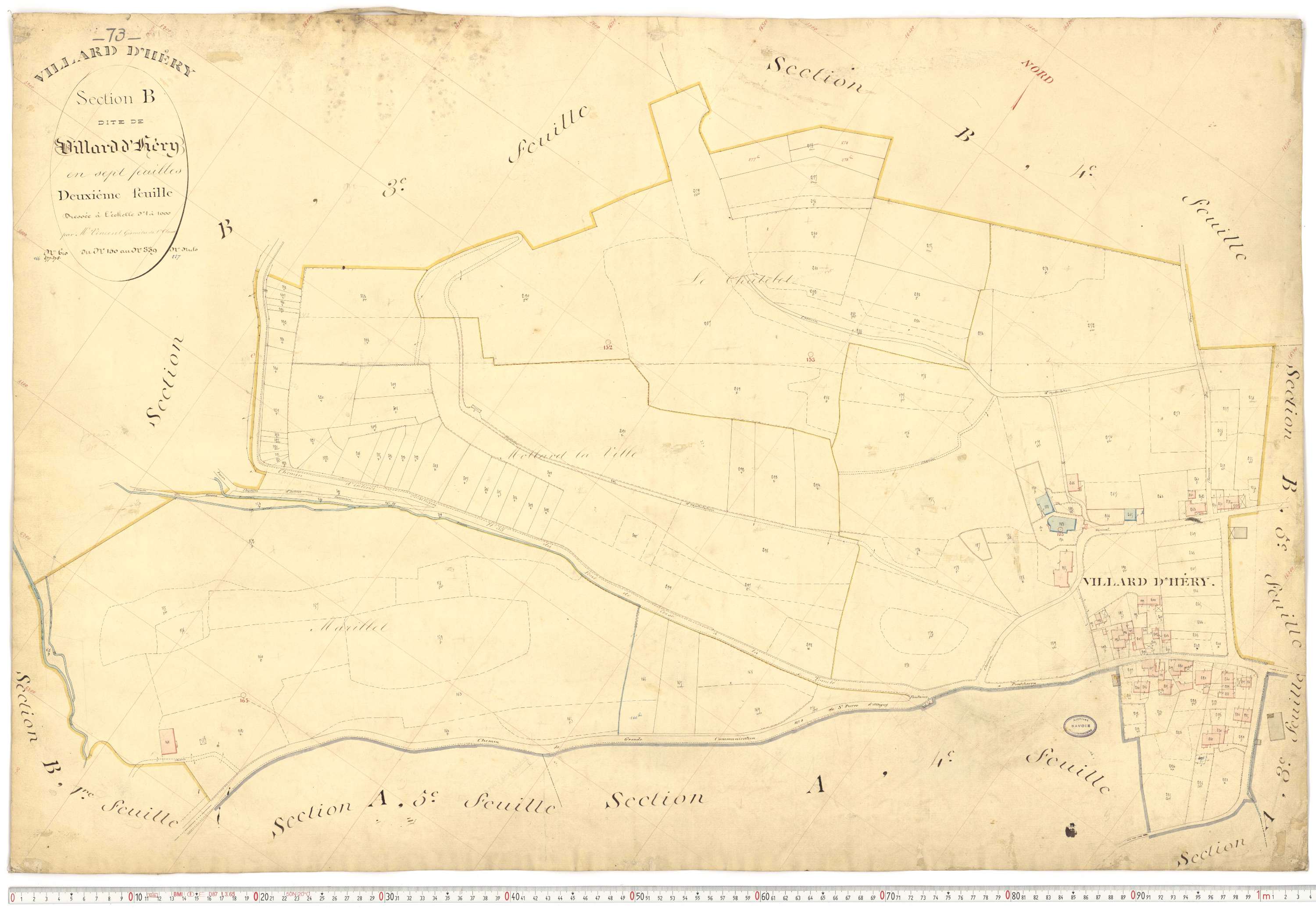 Villard-d'Héry - Plans cadastraux du premier cadastre français.
