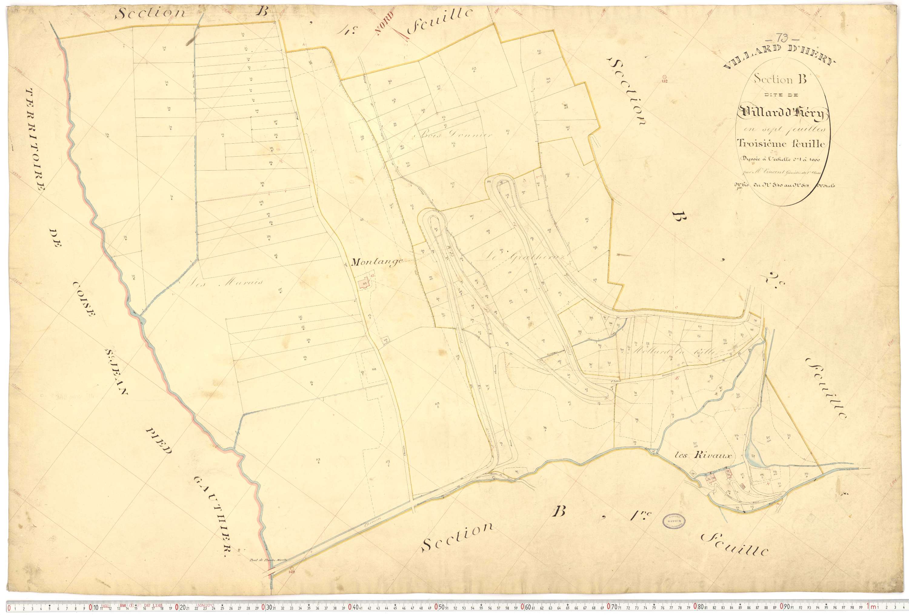 Villard-d'Héry - Plans cadastraux du premier cadastre français.