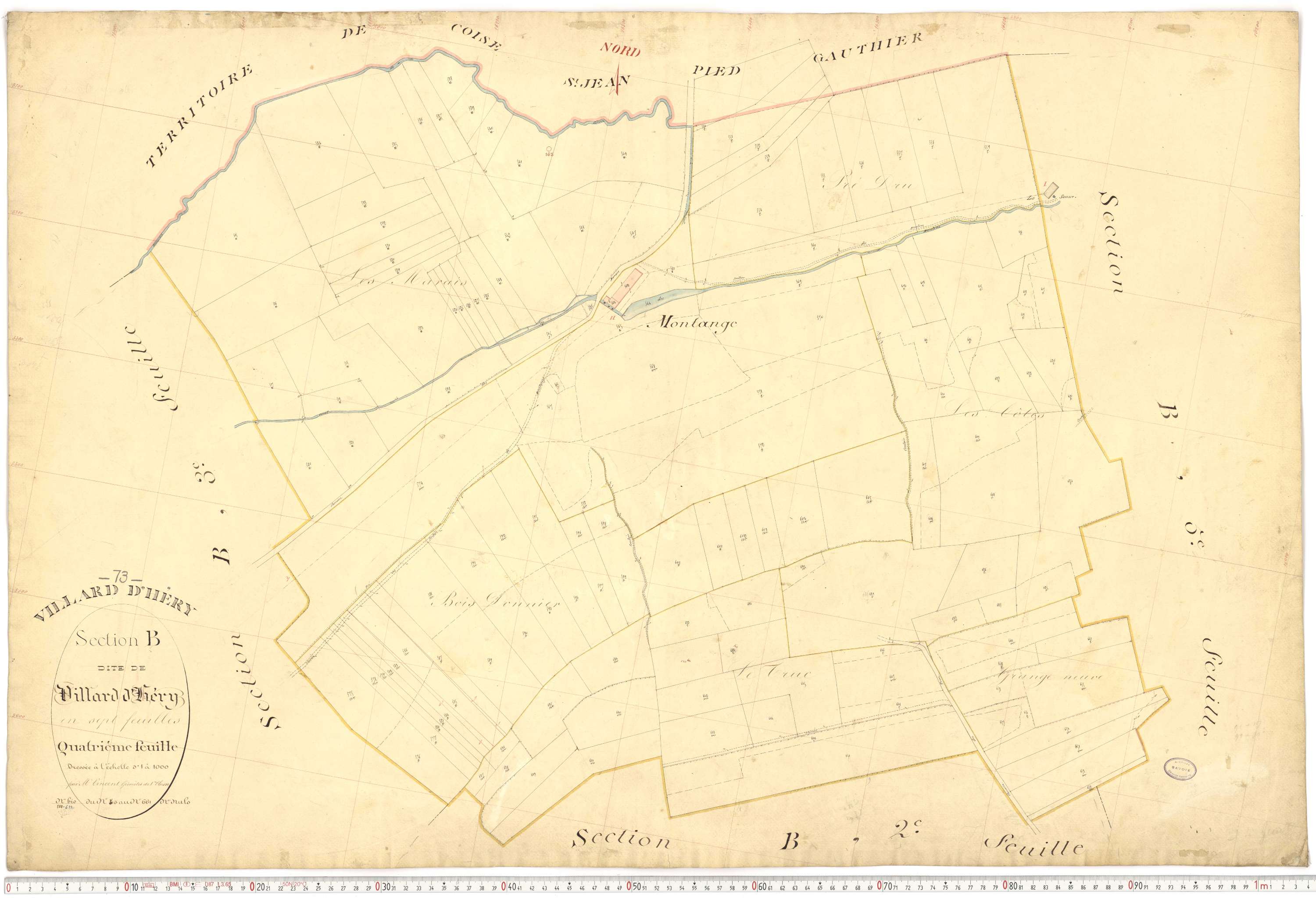 Villard-d'Héry - Plans cadastraux du premier cadastre français.