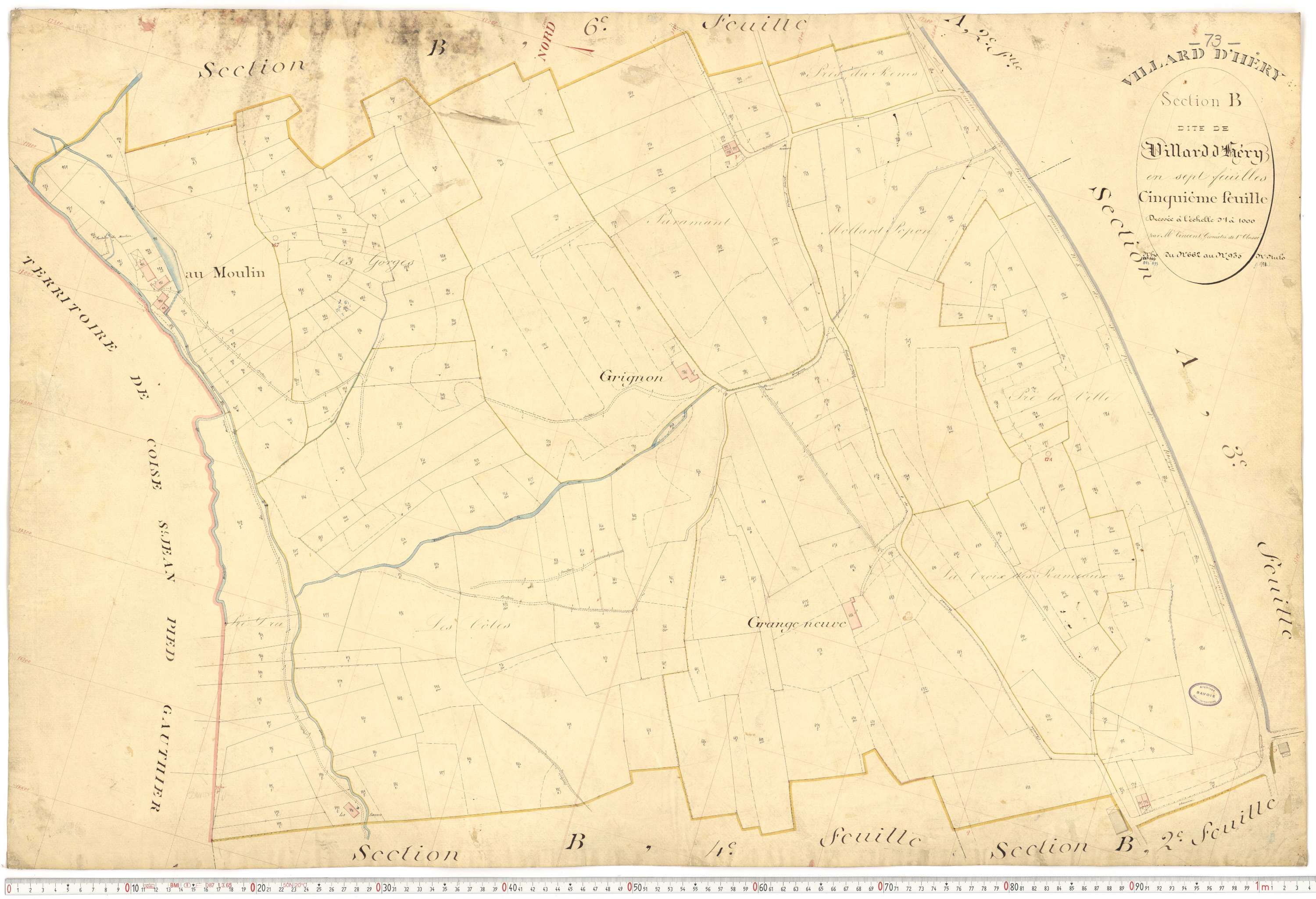 Villard-d'Héry - Plans cadastraux du premier cadastre français.
