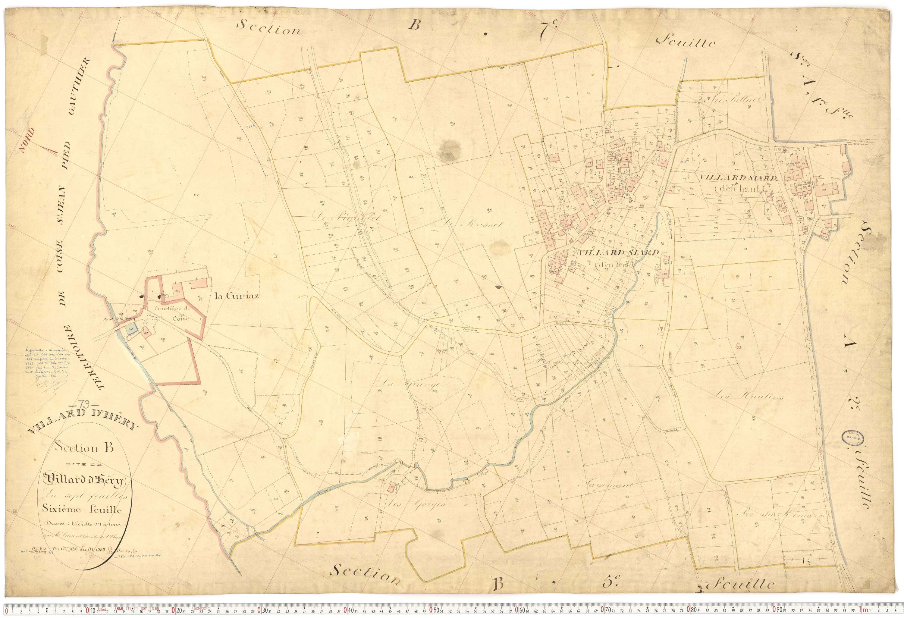 Villard-d'Héry - Plans cadastraux du premier cadastre français.