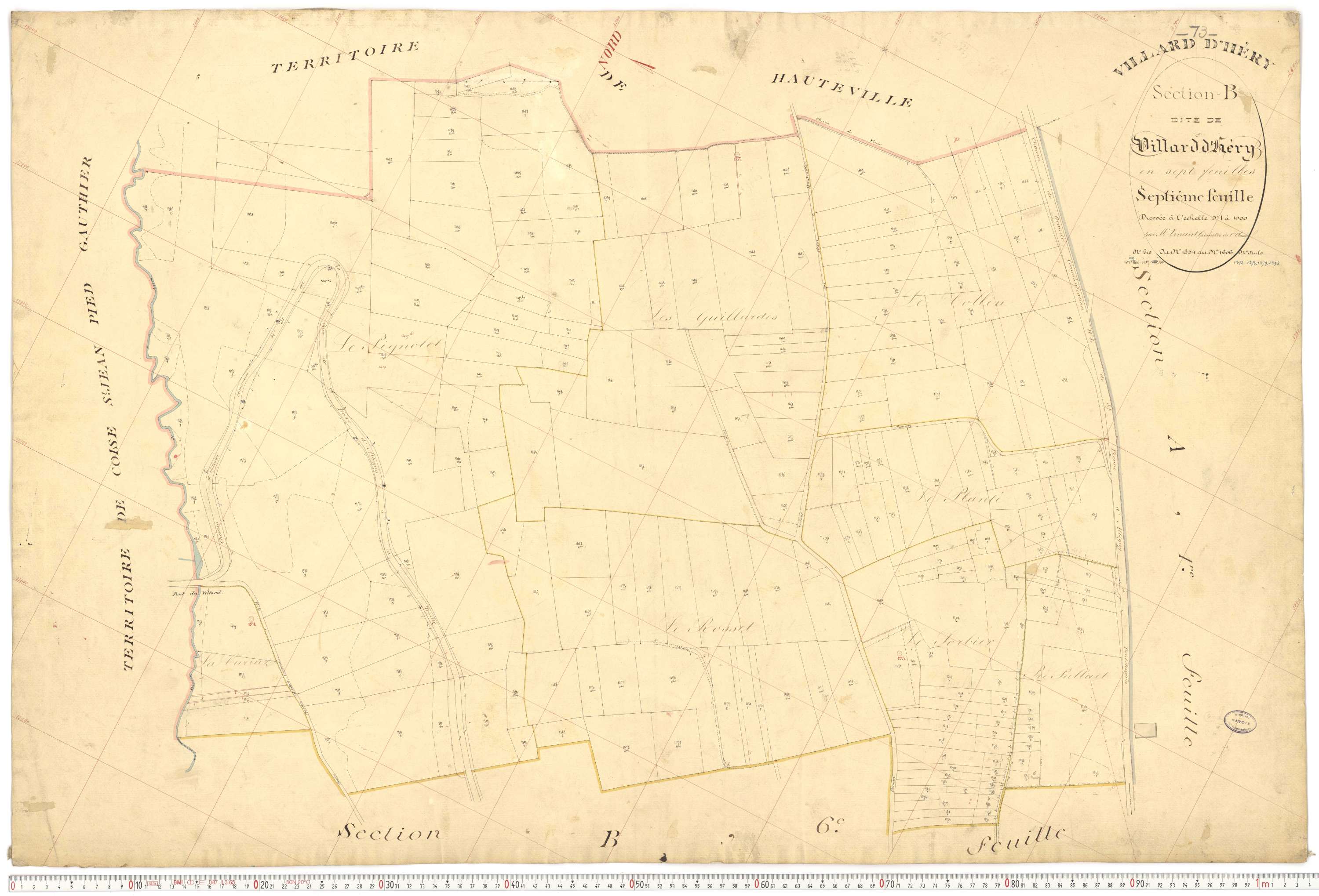 Villard-d'Héry - Plans cadastraux du premier cadastre français.
