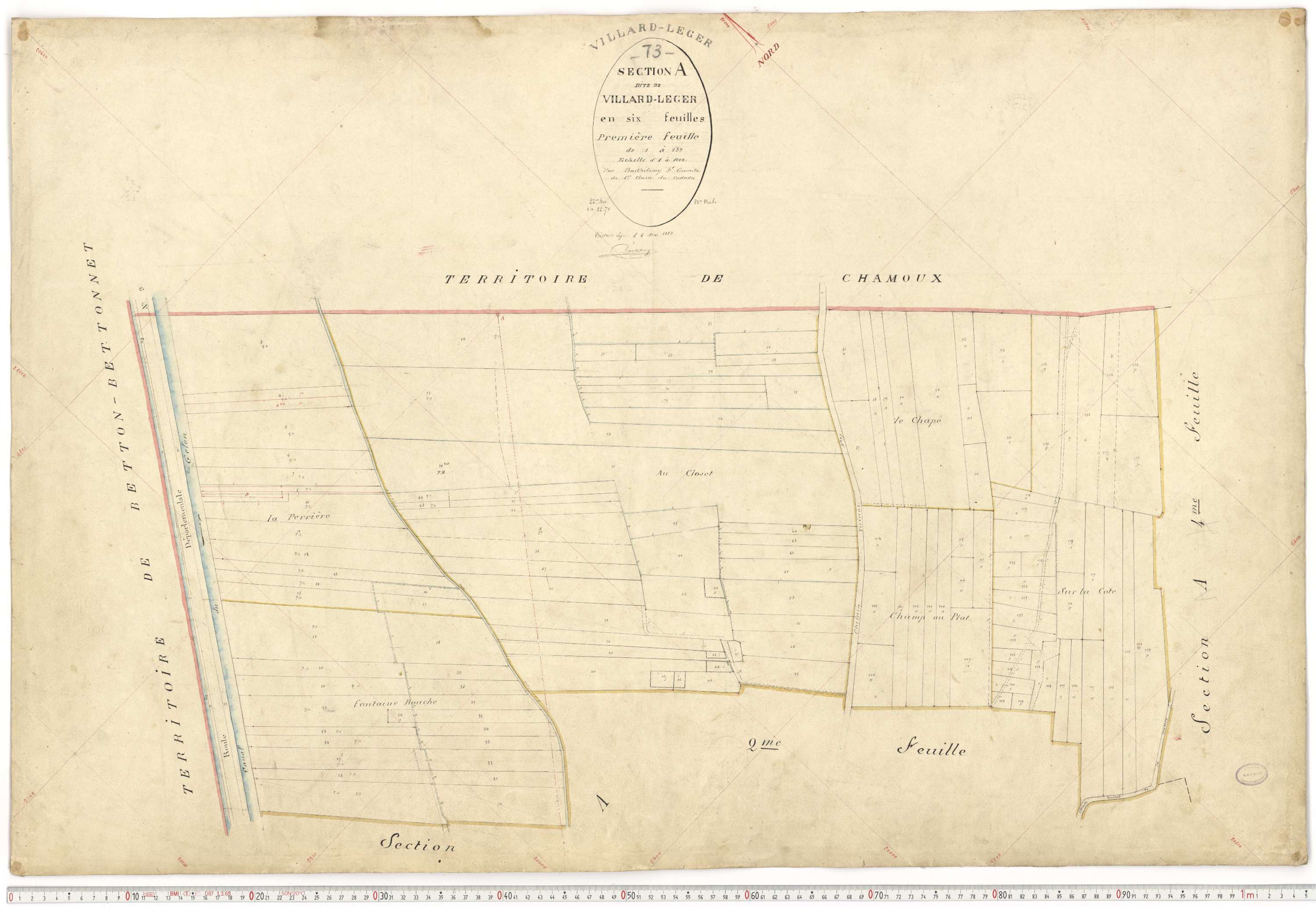 Villard-Léger - Plans cadastraux du premier cadastre français.