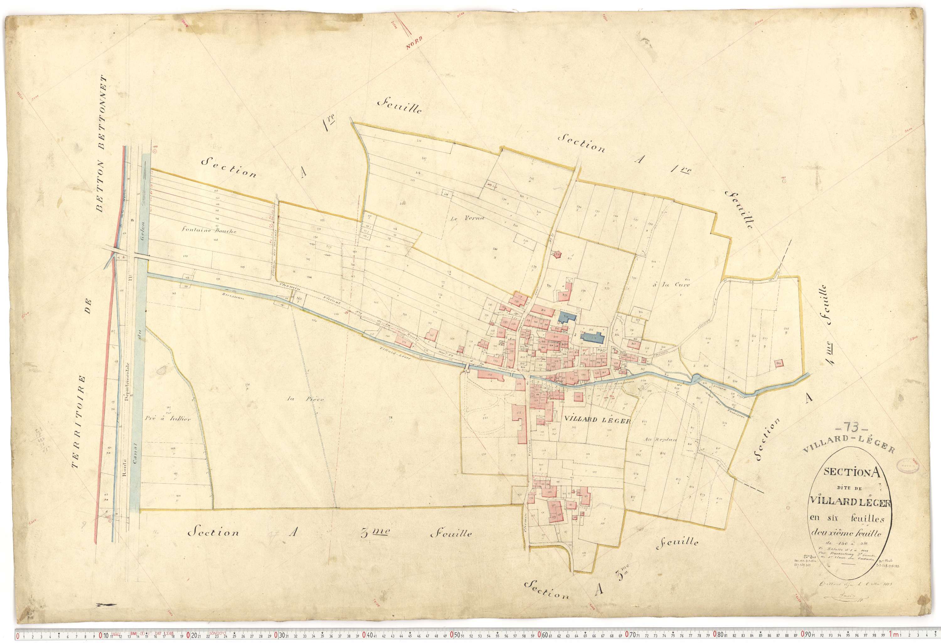 Villard-Léger - Plans cadastraux du premier cadastre français.
