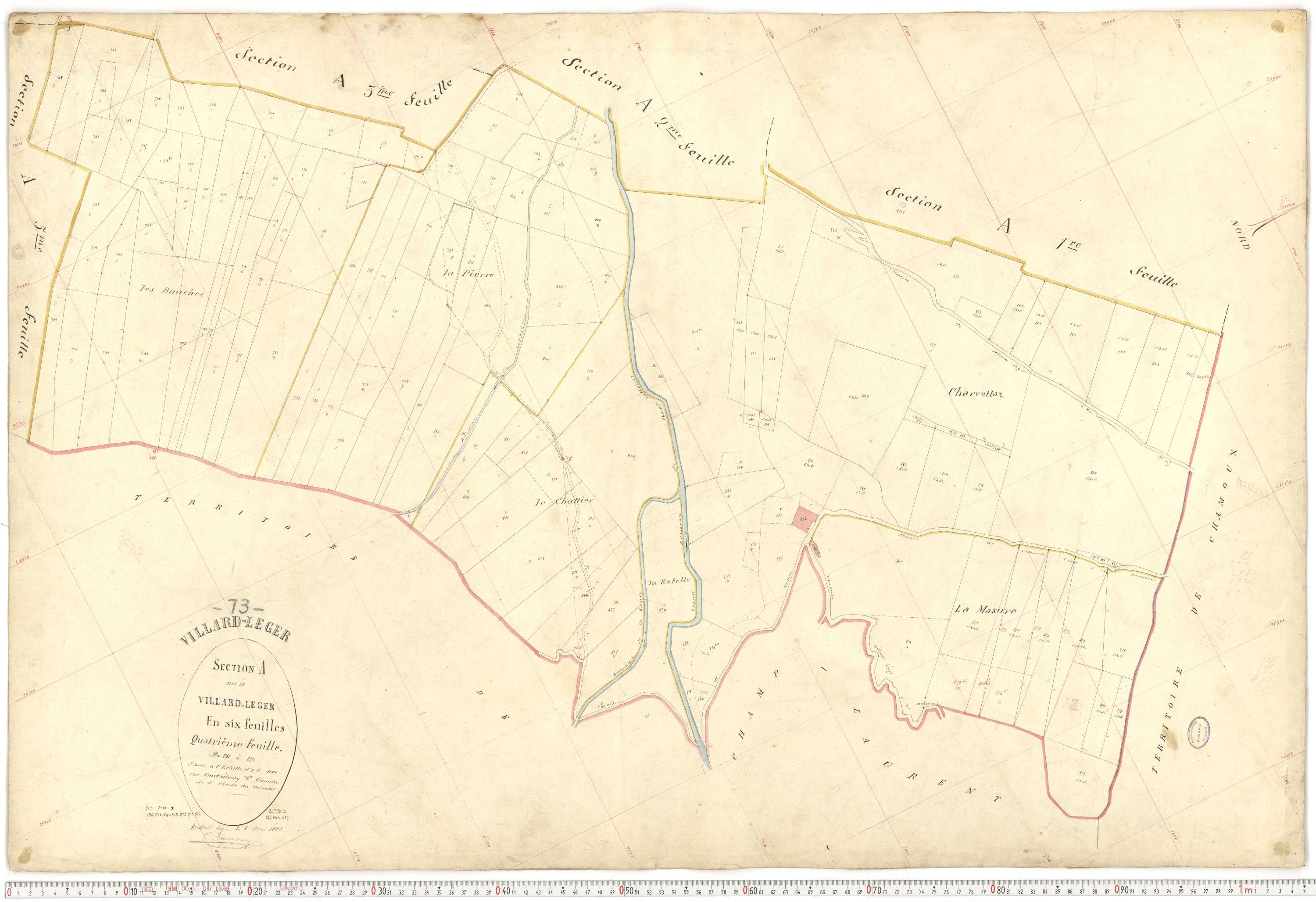 Villard-Léger - Plans cadastraux du premier cadastre français.