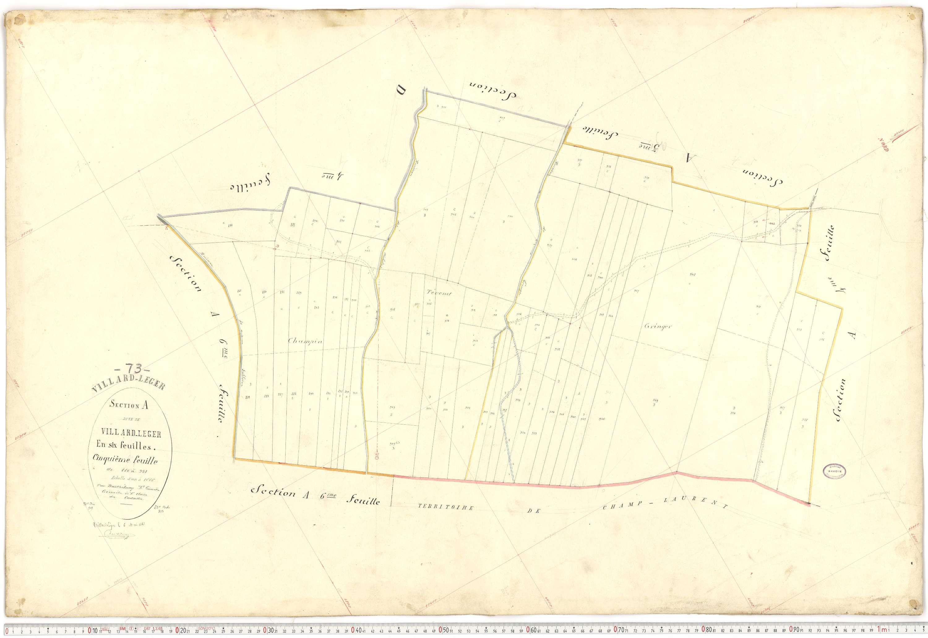 Villard-Léger - Plans cadastraux du premier cadastre français.