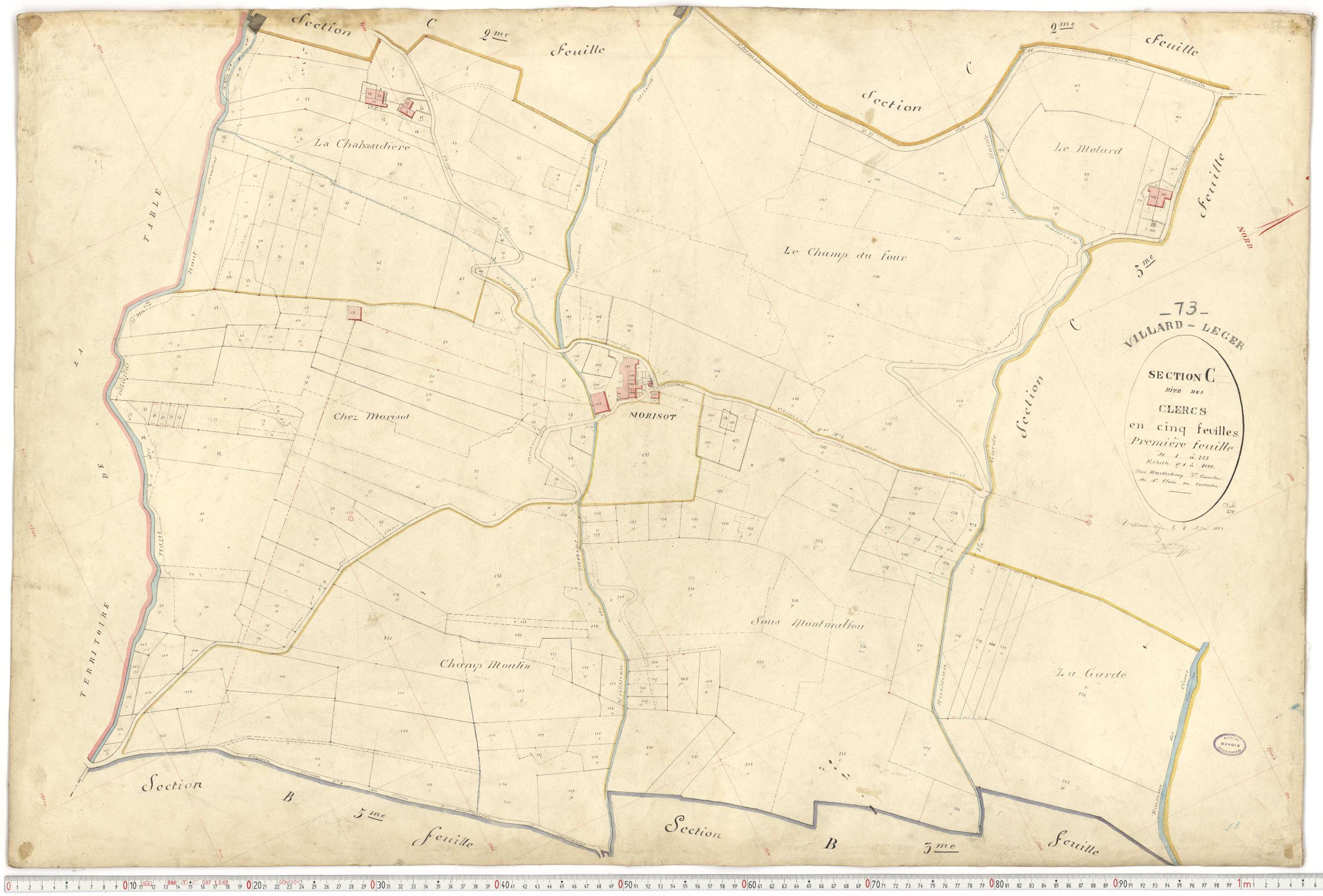 Villard-Léger - Plans cadastraux du premier cadastre français.