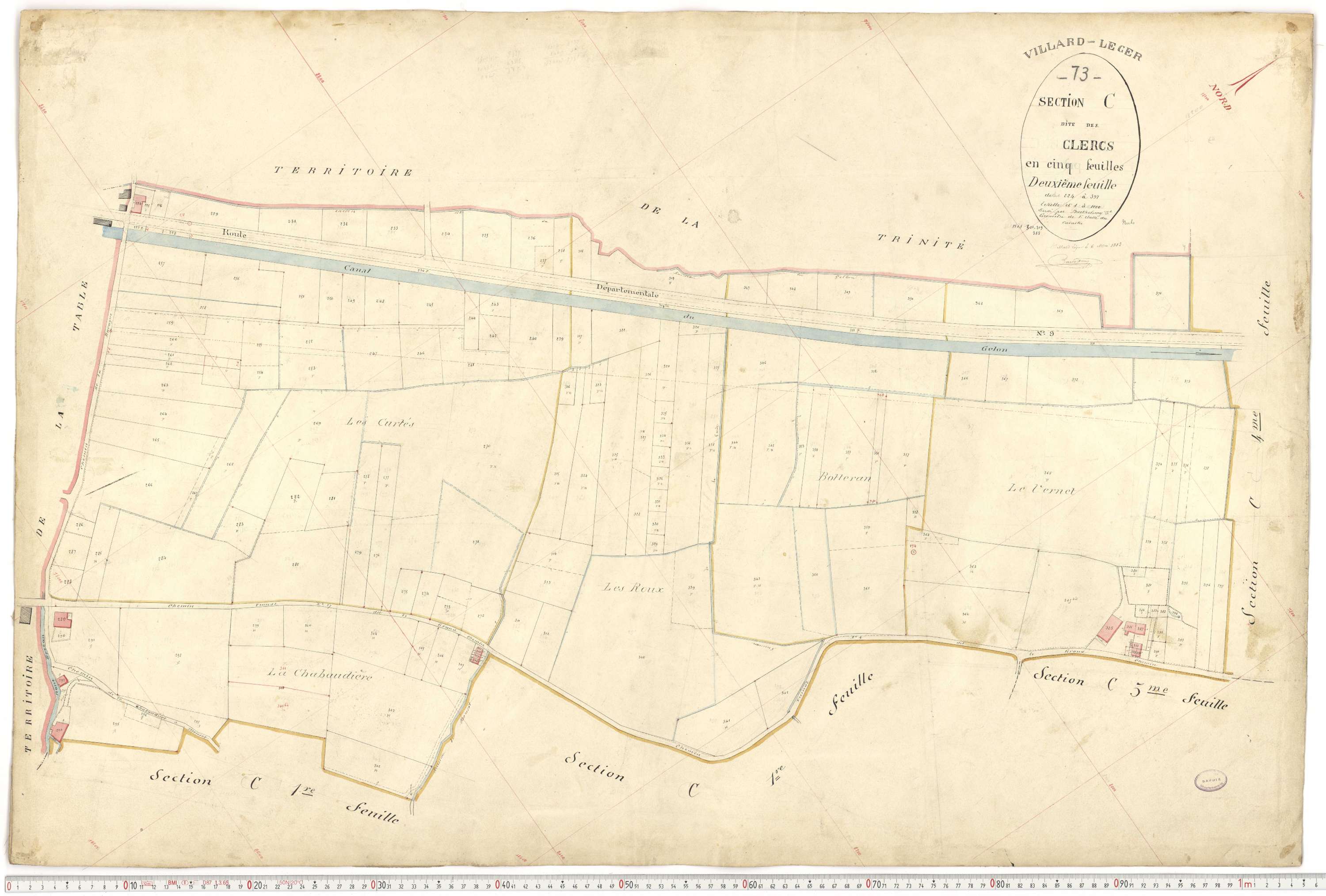 Villard-Léger - Plans cadastraux du premier cadastre français.