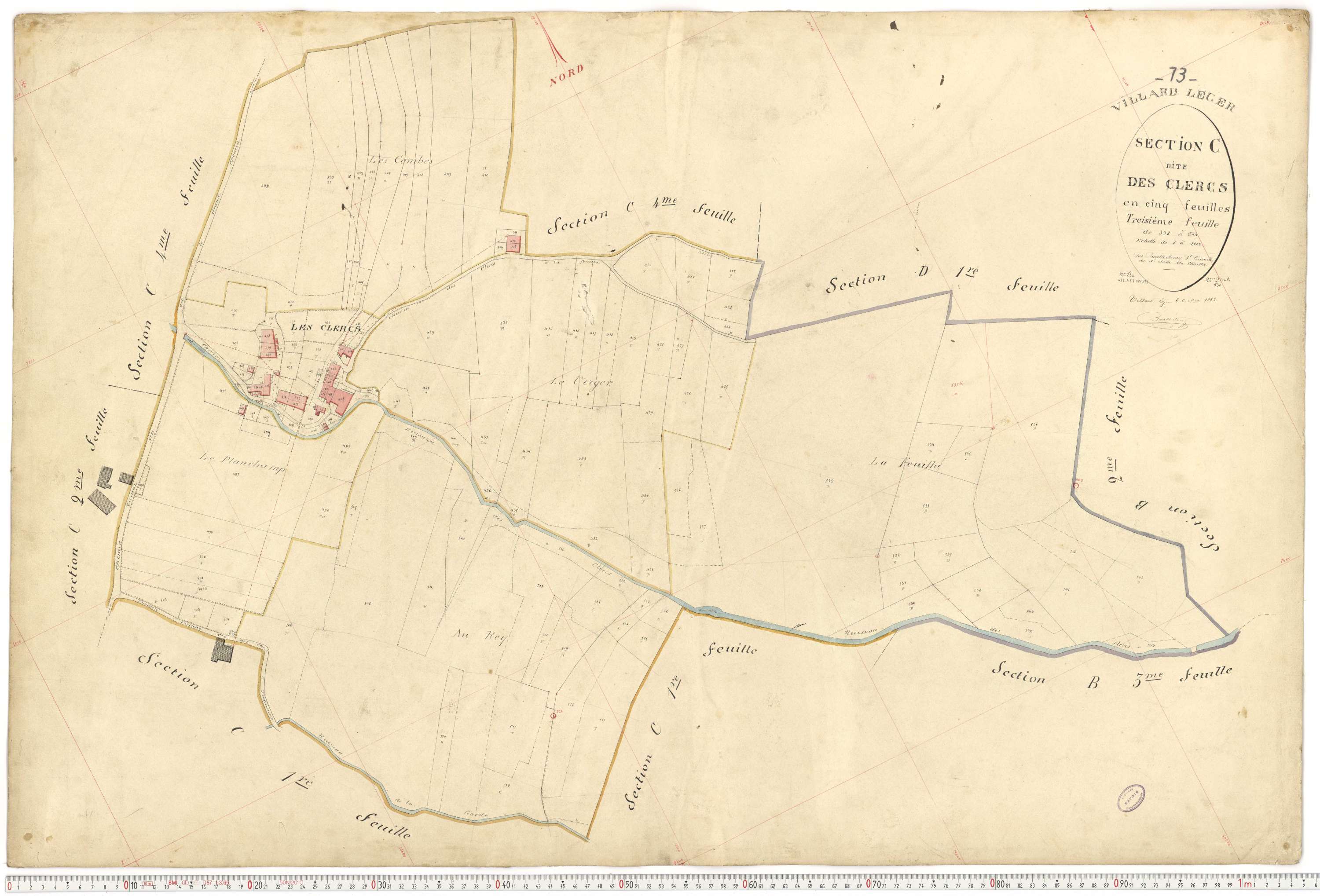 Villard-Léger - Plans cadastraux du premier cadastre français.