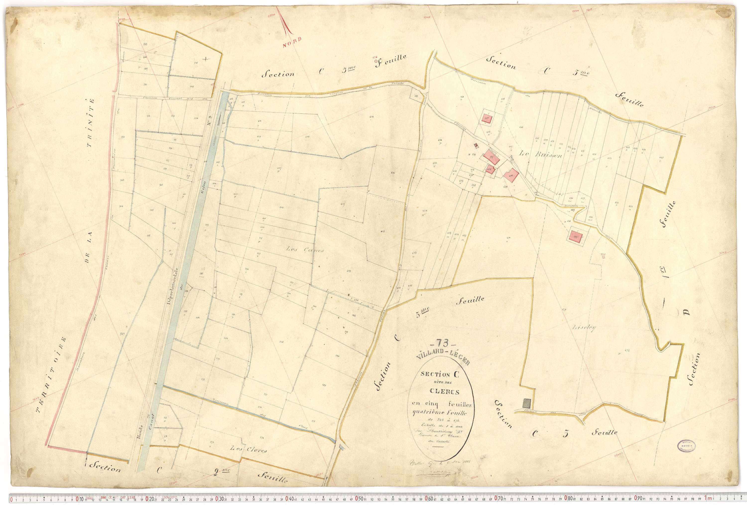 Villard-Léger - Plans cadastraux du premier cadastre français.