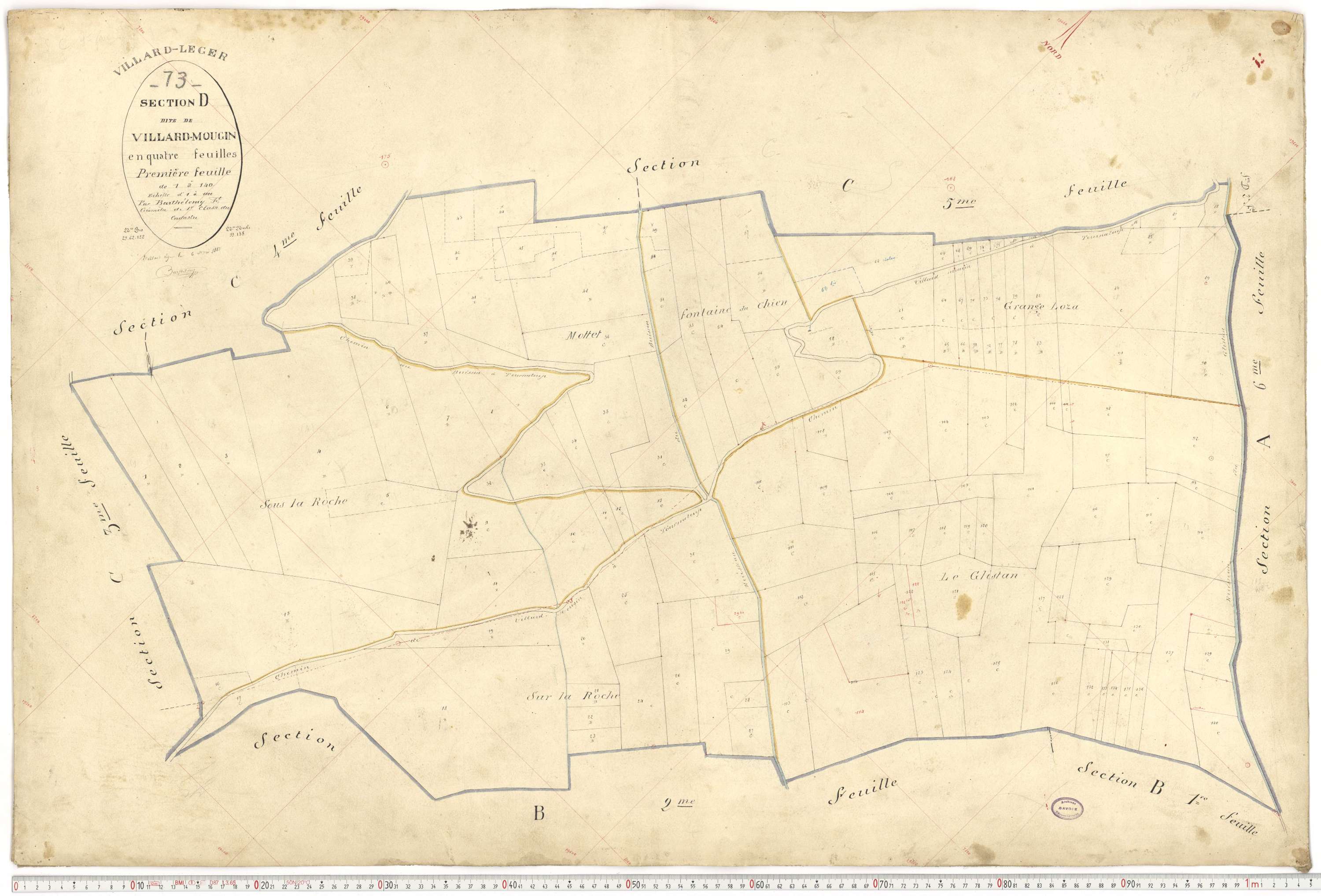 Villard-Léger - Plans cadastraux du premier cadastre français.