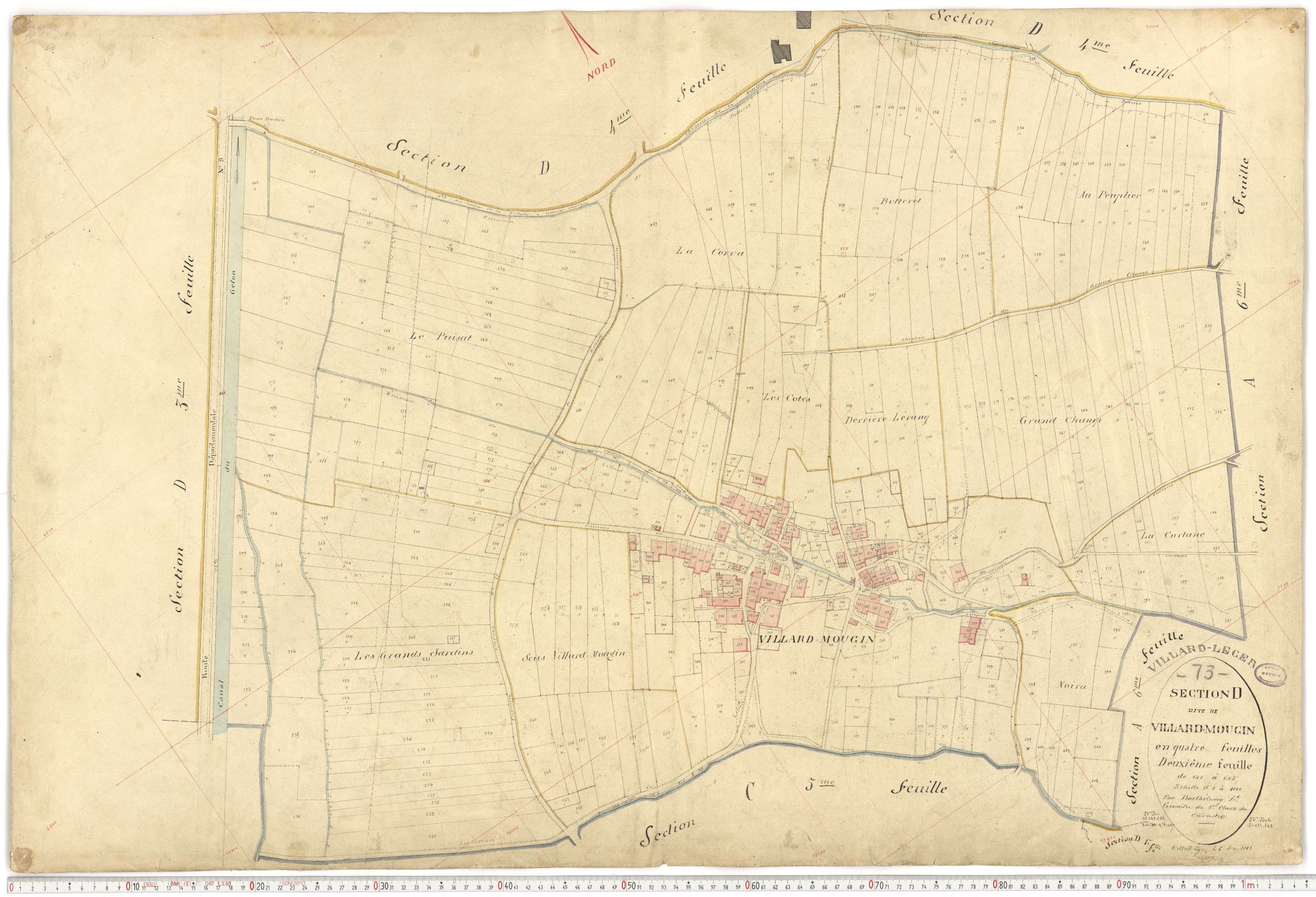 Villard-Léger - Plans cadastraux du premier cadastre français.