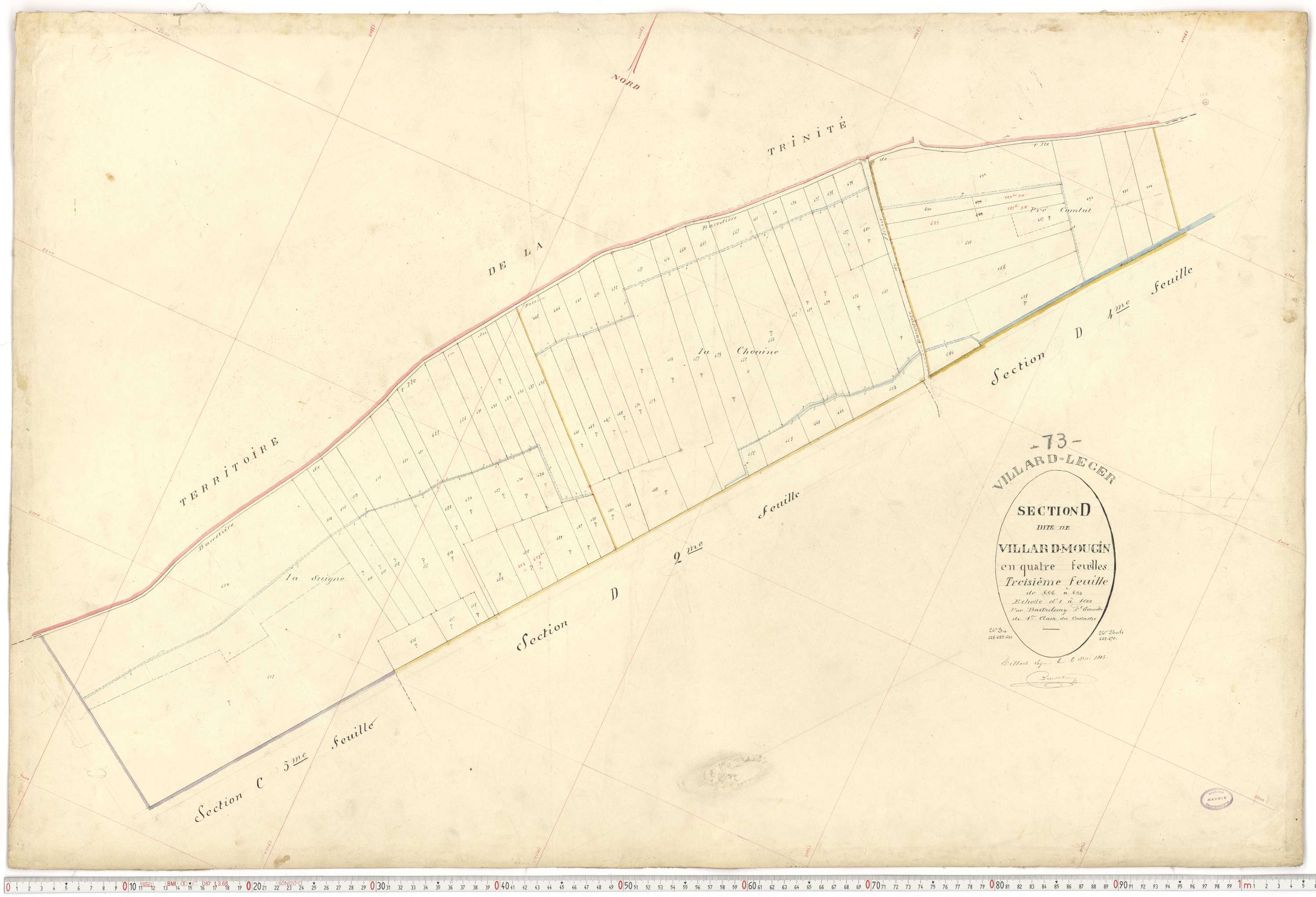 Villard-Léger - Plans cadastraux du premier cadastre français.