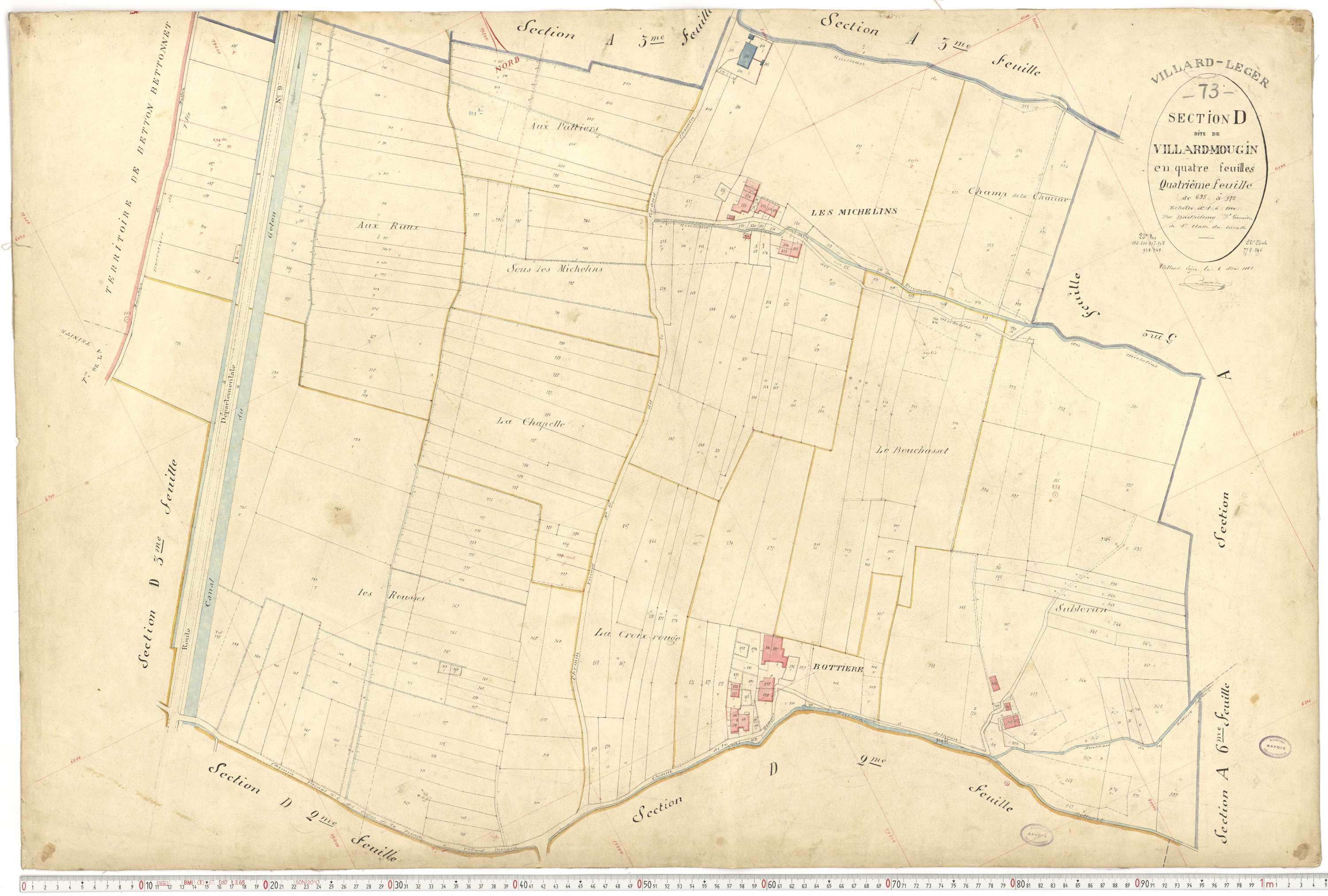 Villard-Léger - Plans cadastraux du premier cadastre français.