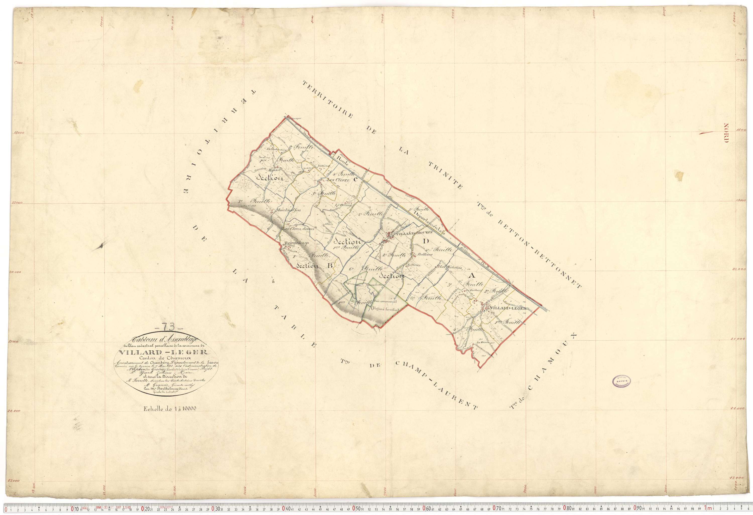 Villard-Léger - Plans cadastraux du premier cadastre français.