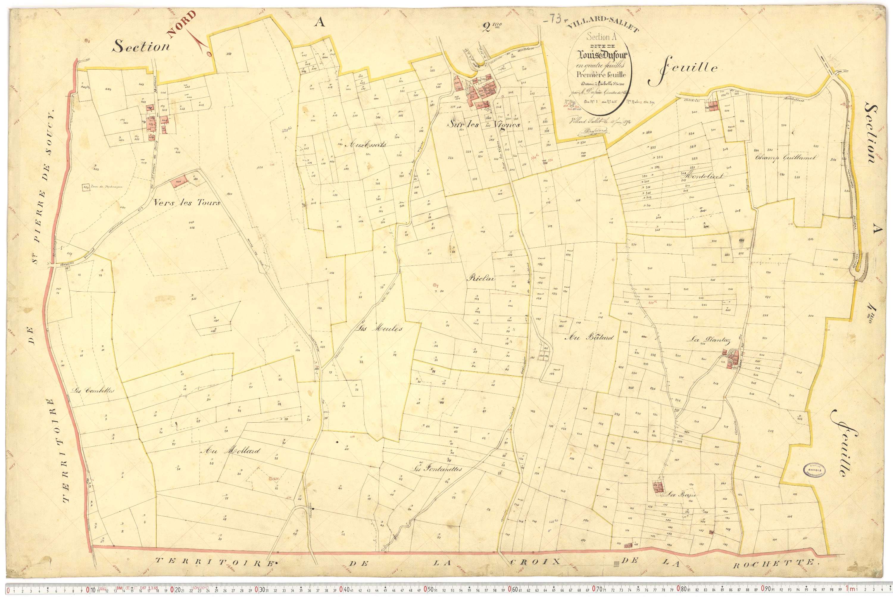 Villard-Sallet - Cadastre français (1892).