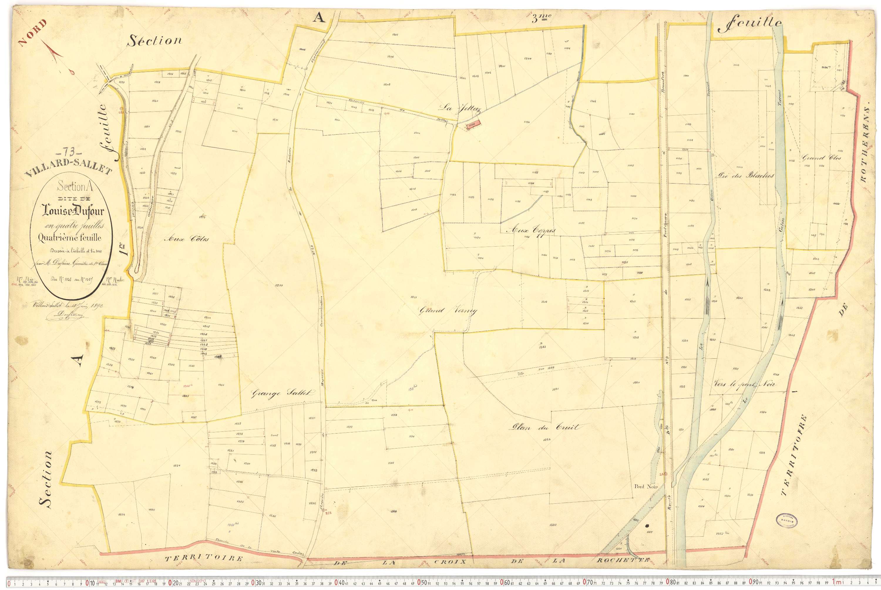 Villard-Sallet - Cadastre français (1892).