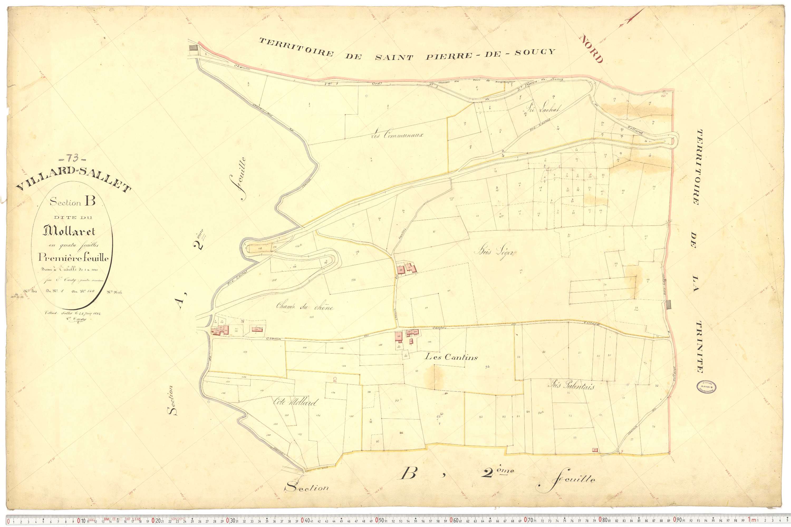 Villard-Sallet - Cadastre français (1892).