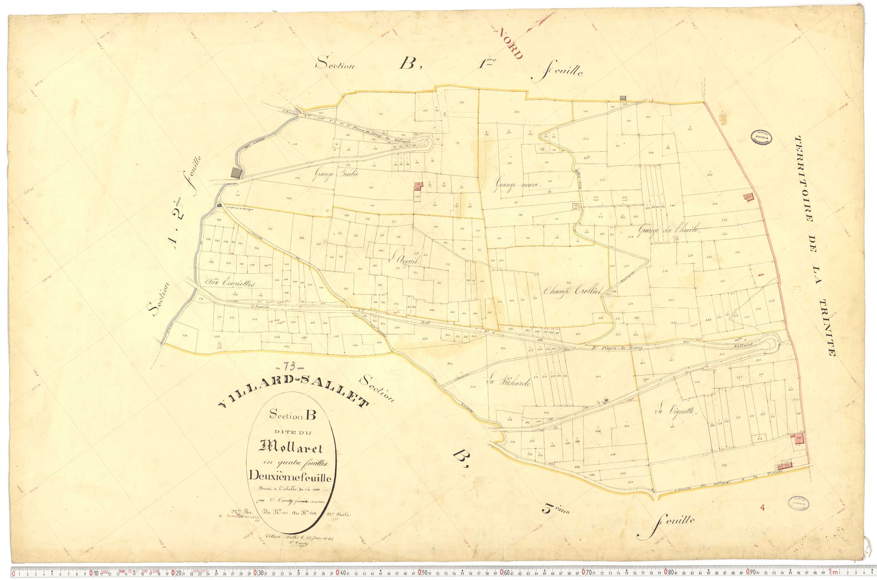 Villard-Sallet - Cadastre français (1892).