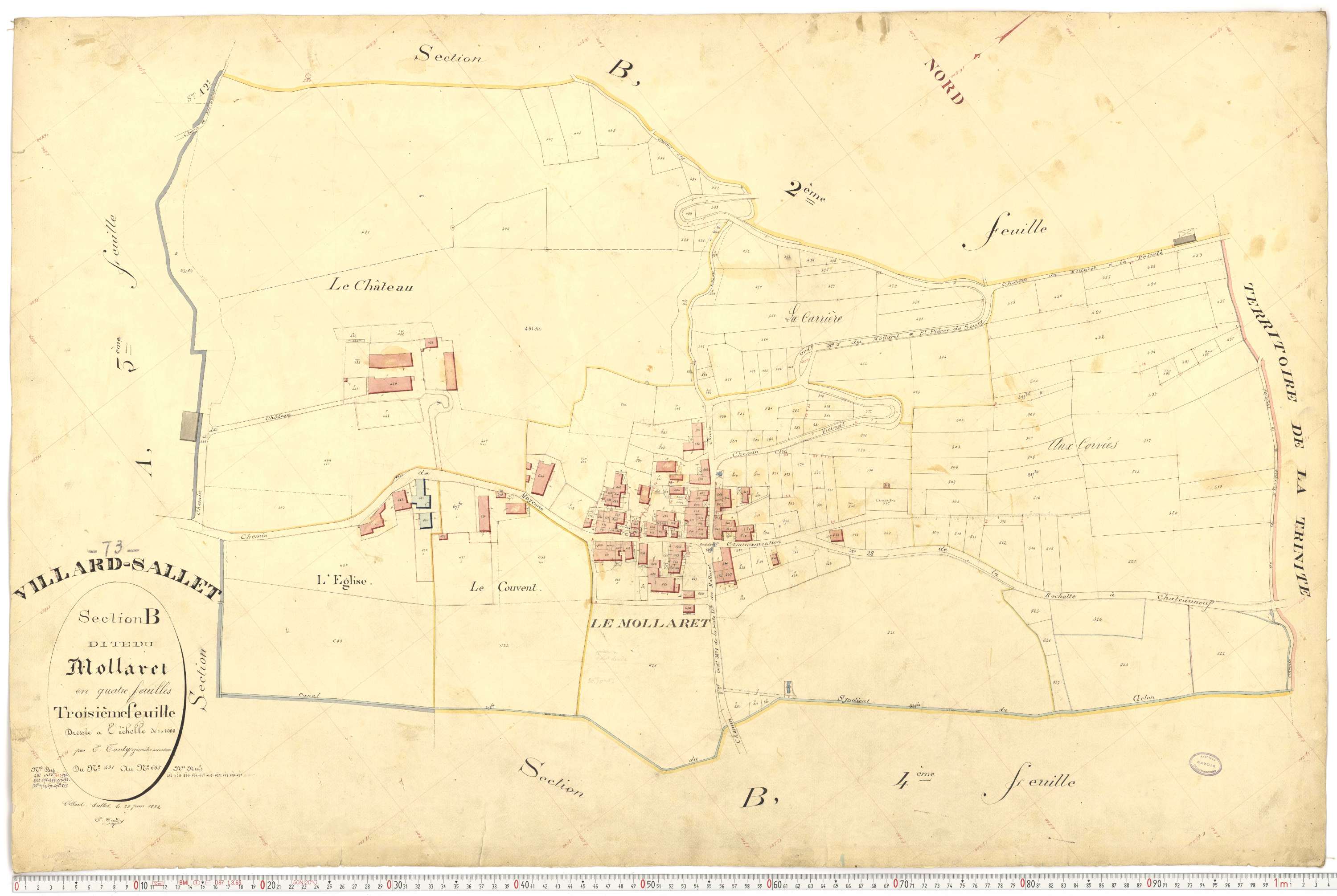 Villard-Sallet - Cadastre français (1892).