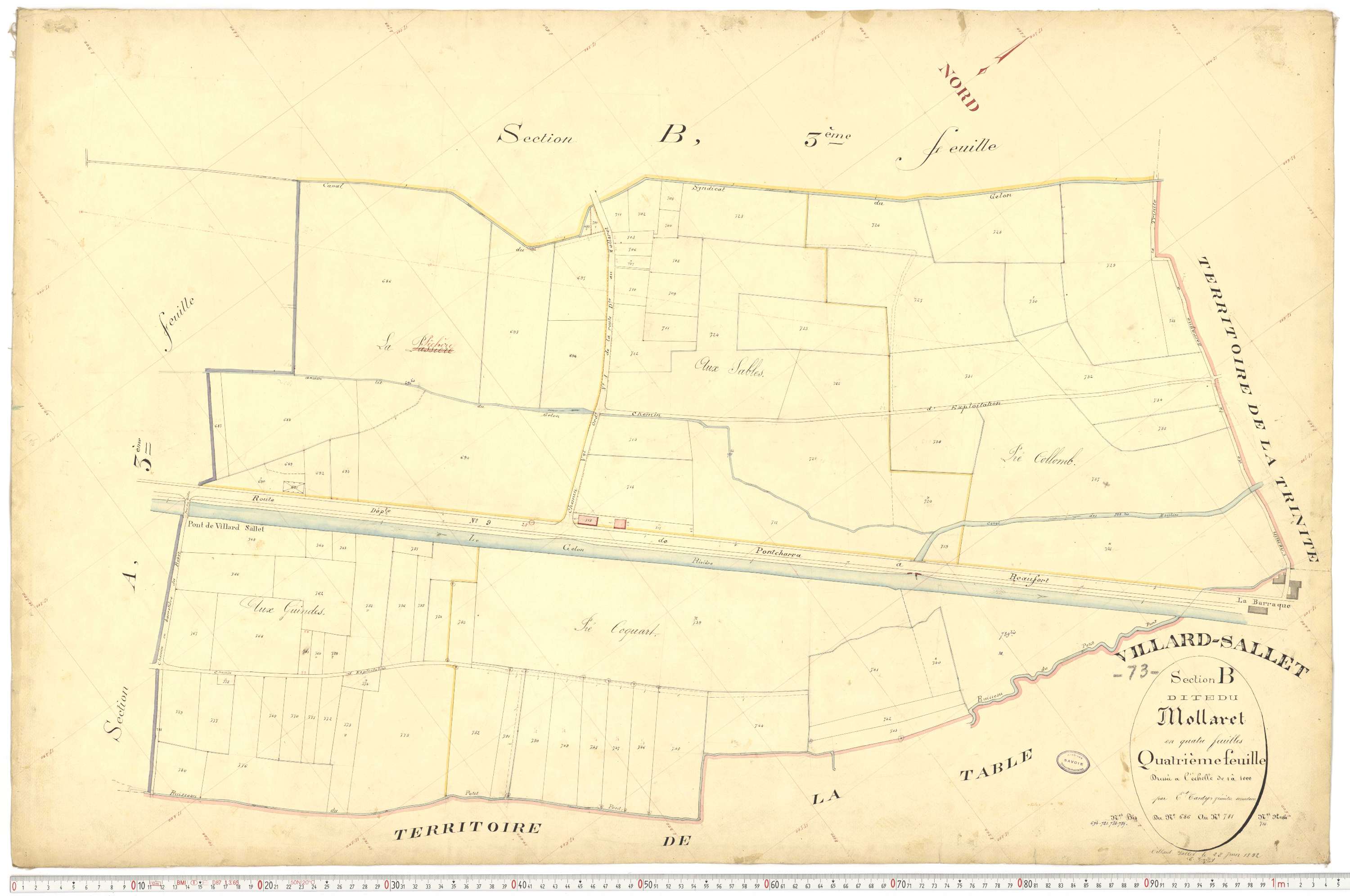 Villard-Sallet - Cadastre français (1892).