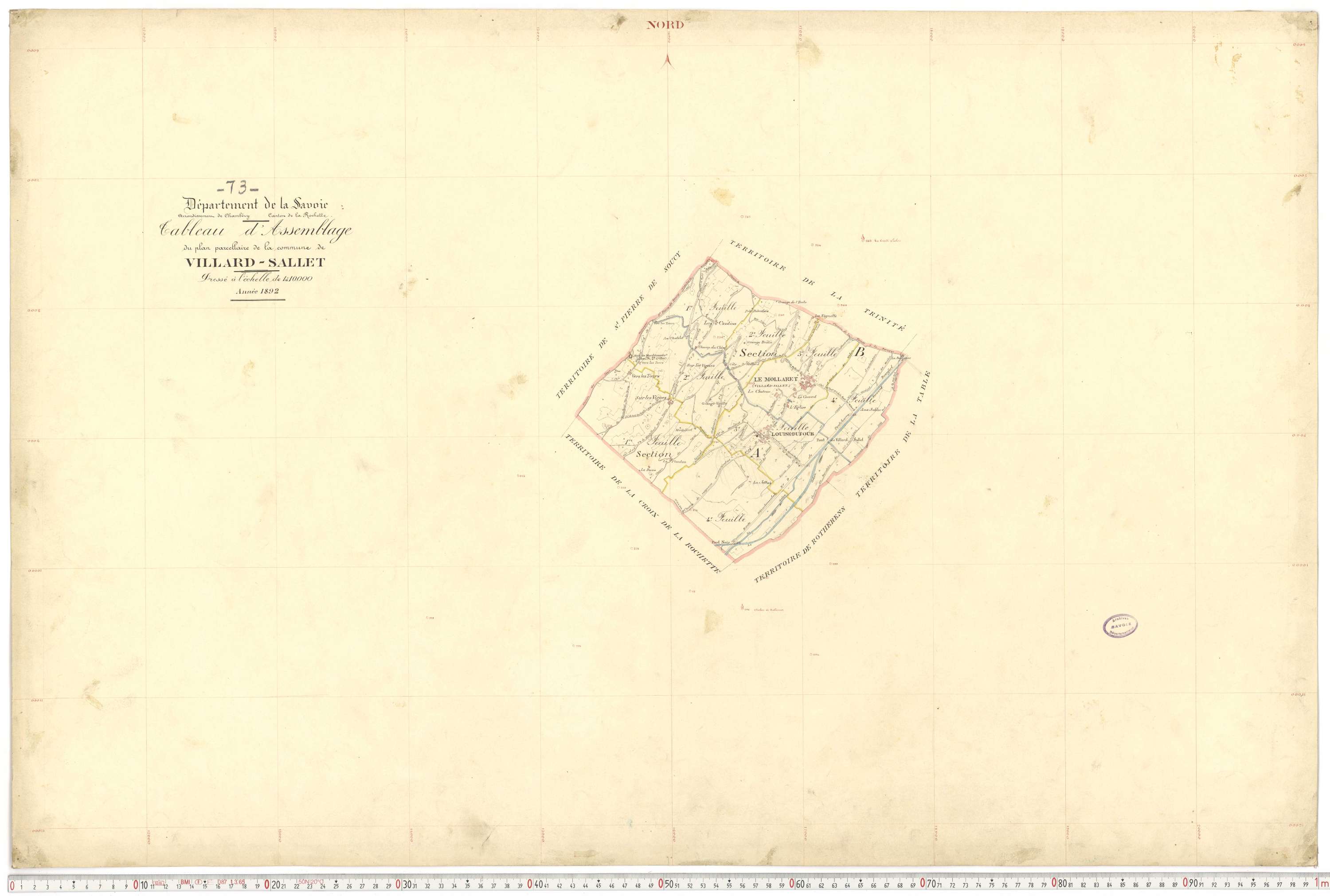 Villard-Sallet - Cadastre français (1892).
