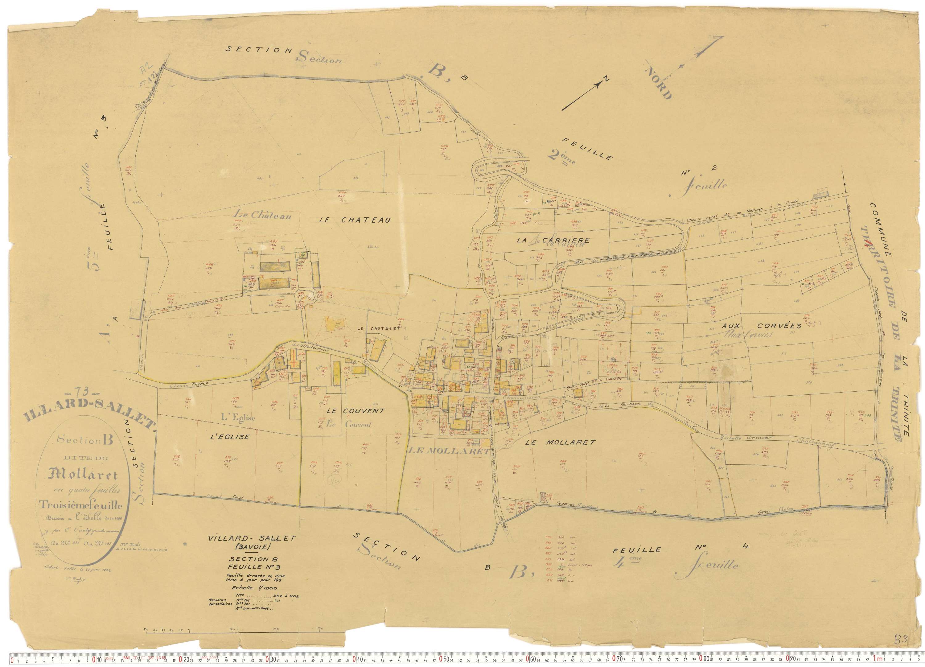 Villard-Sallet - Cadastre rénové, version de travail (1960).