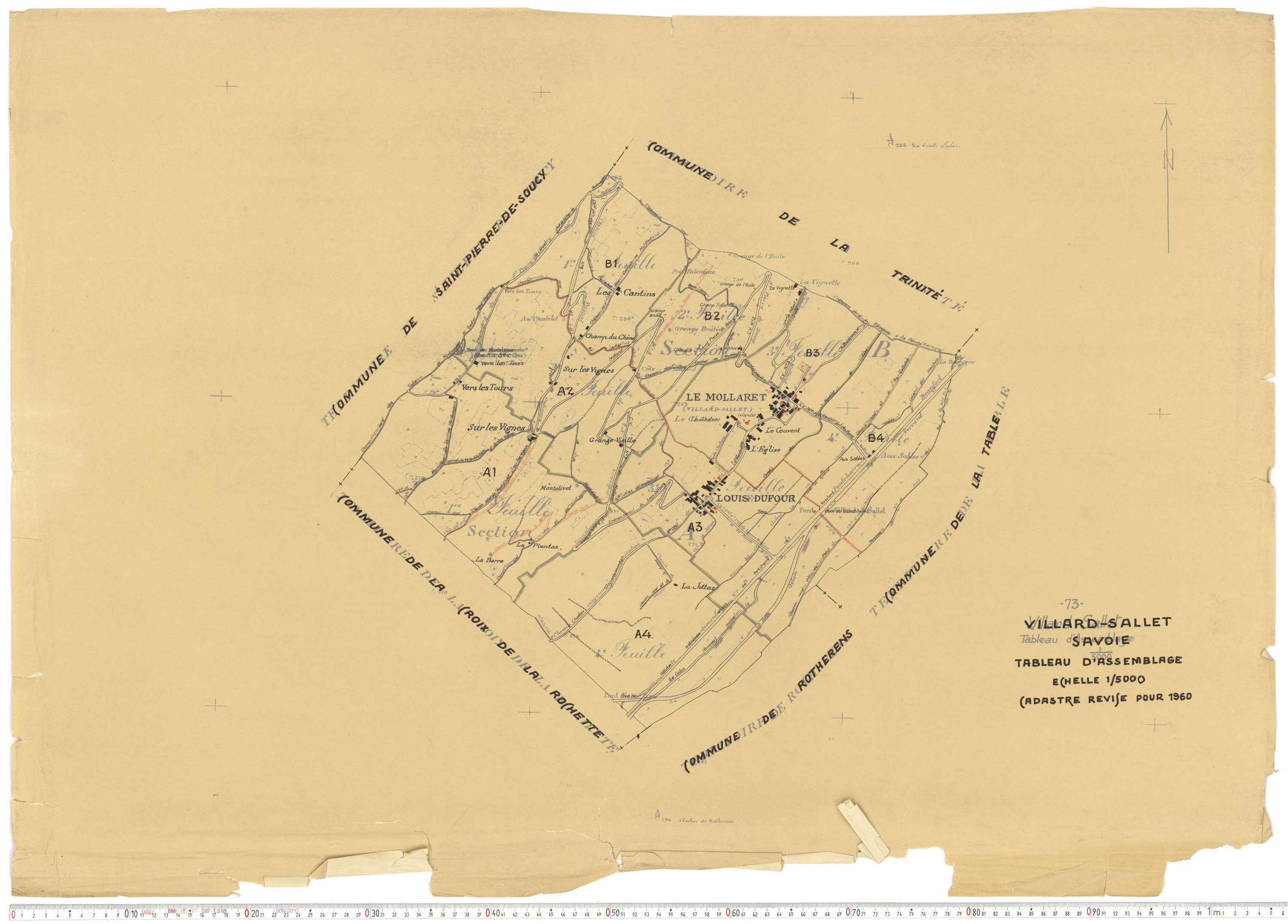 Villard-Sallet - Cadastre rénové, version de travail (1960).