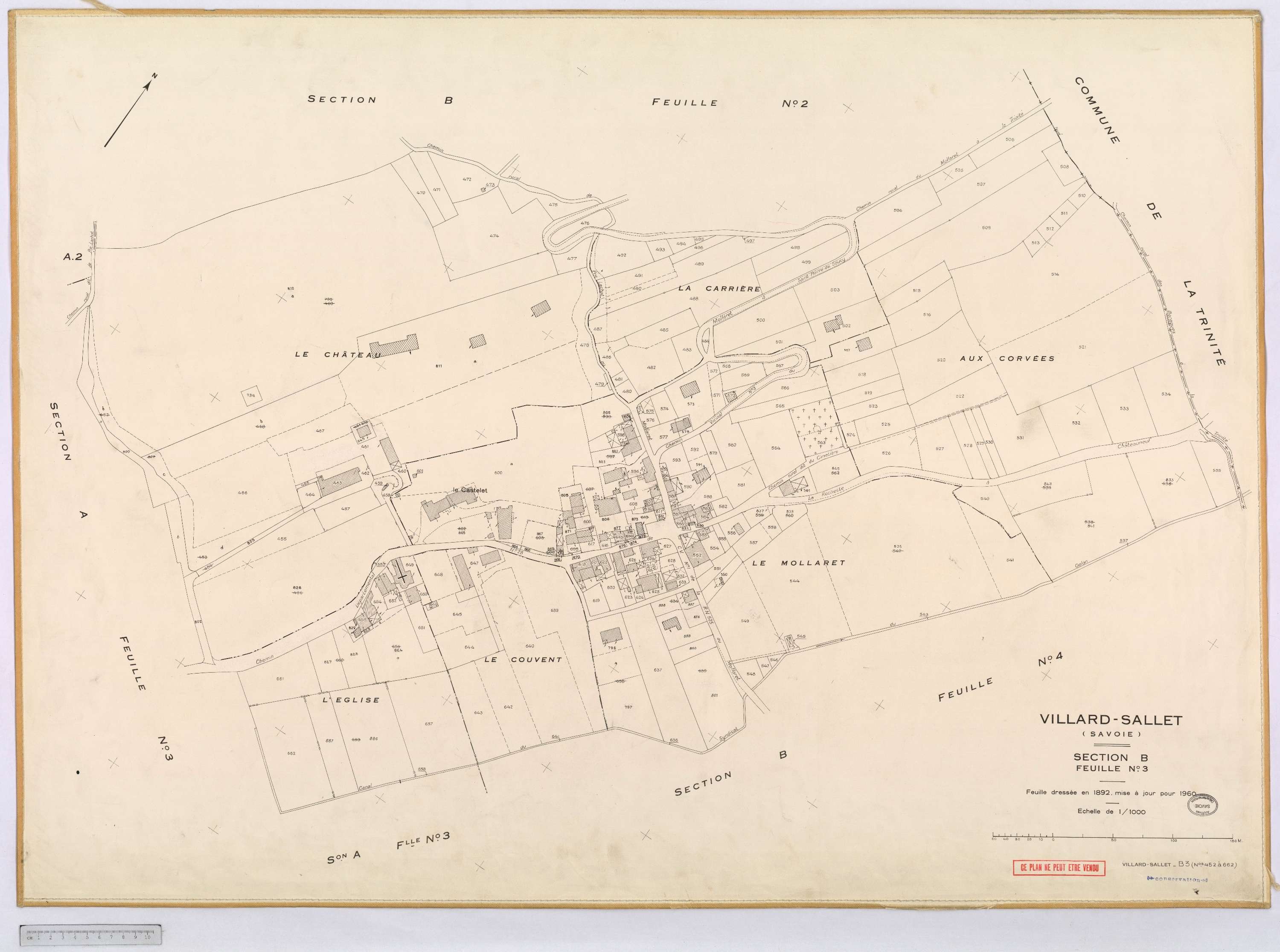 Villard-Sallet - Cadastre rénové, version définitive (1960).