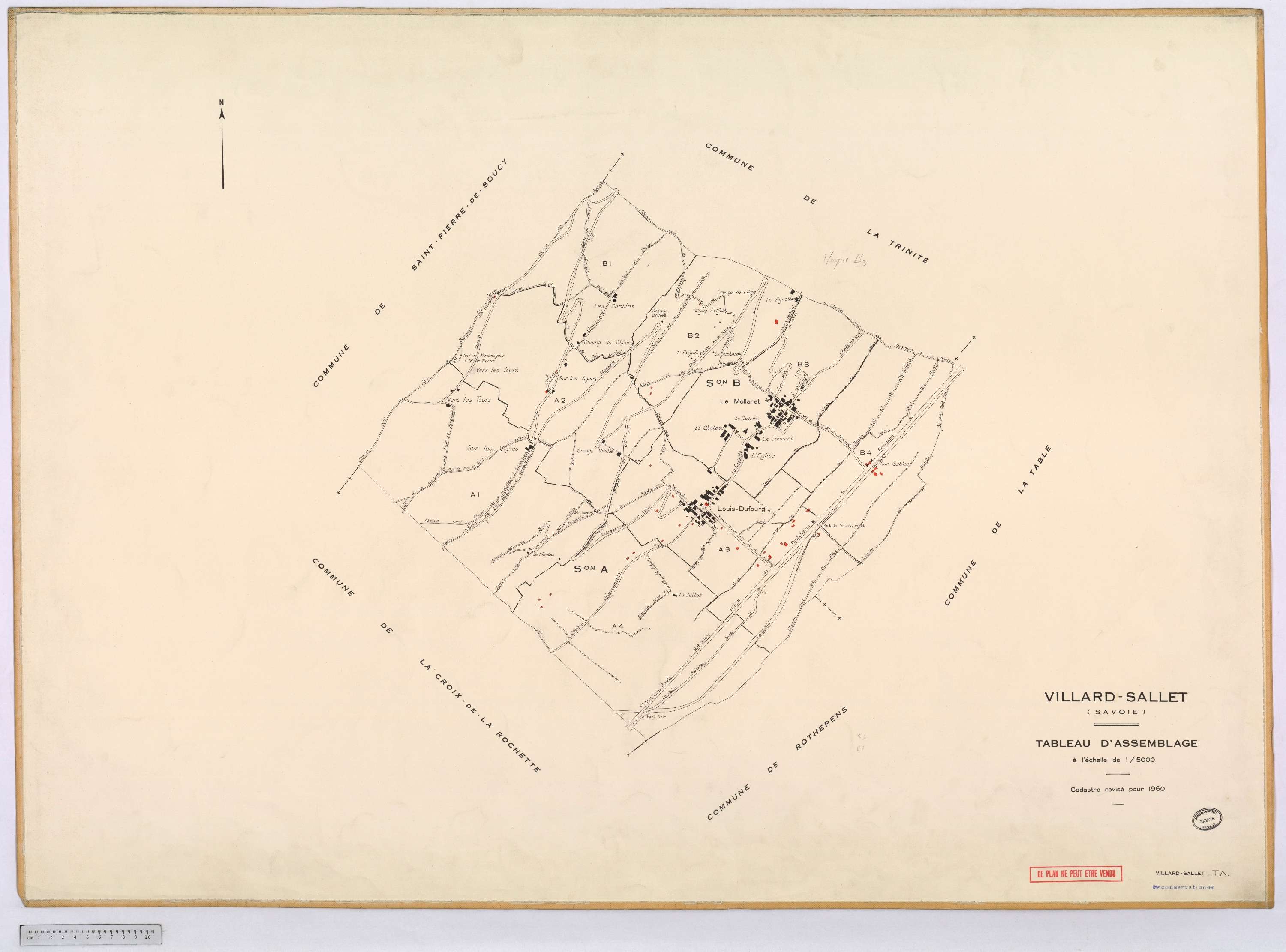 Villard-Sallet - Cadastre rénové, version définitive (1960).