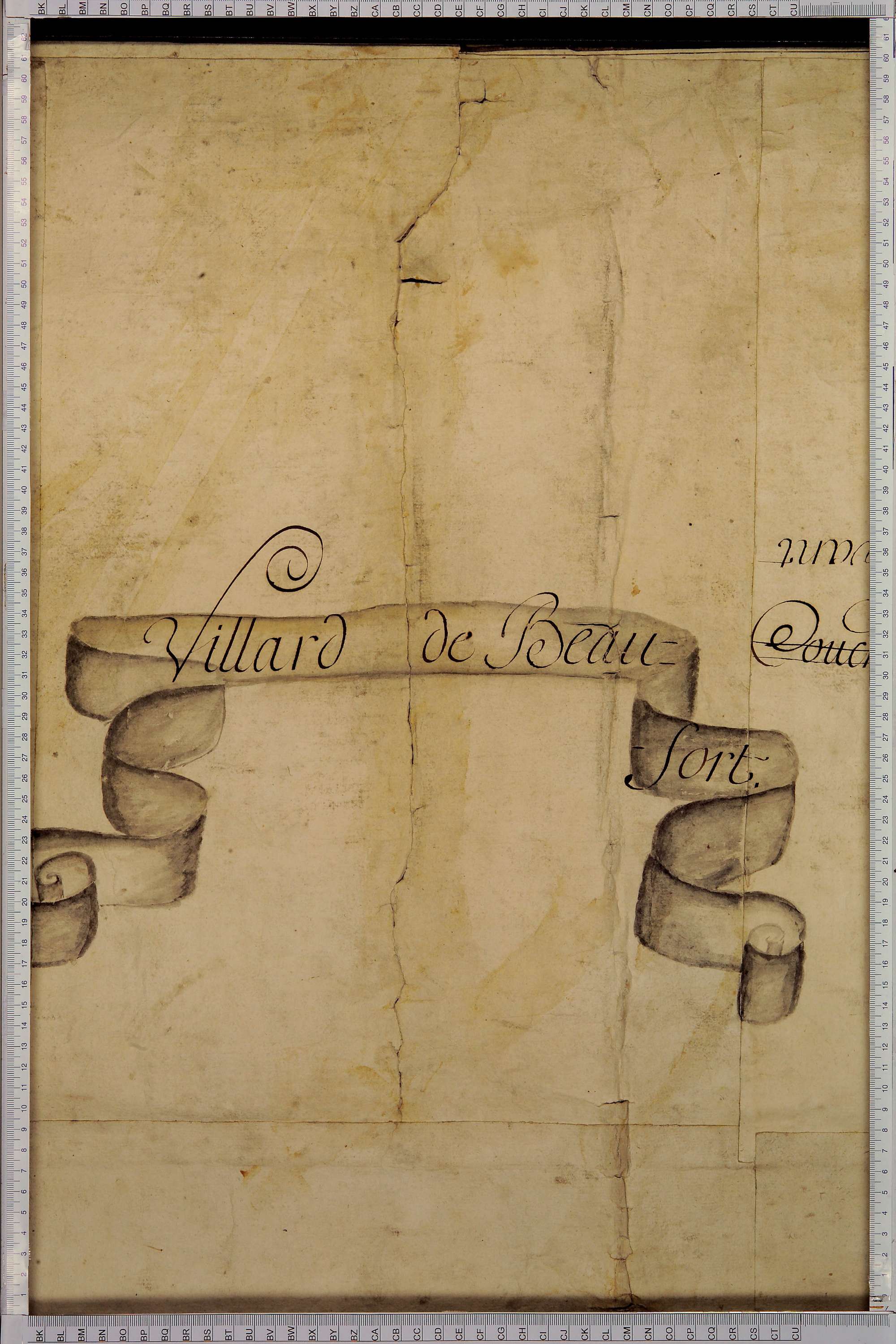Villard-sur-Doron - Copie de la mappe originale (plan cadastral) de la commune de Villard-de-Beaufort. Signée Cocelli, directeur de la péréquation.