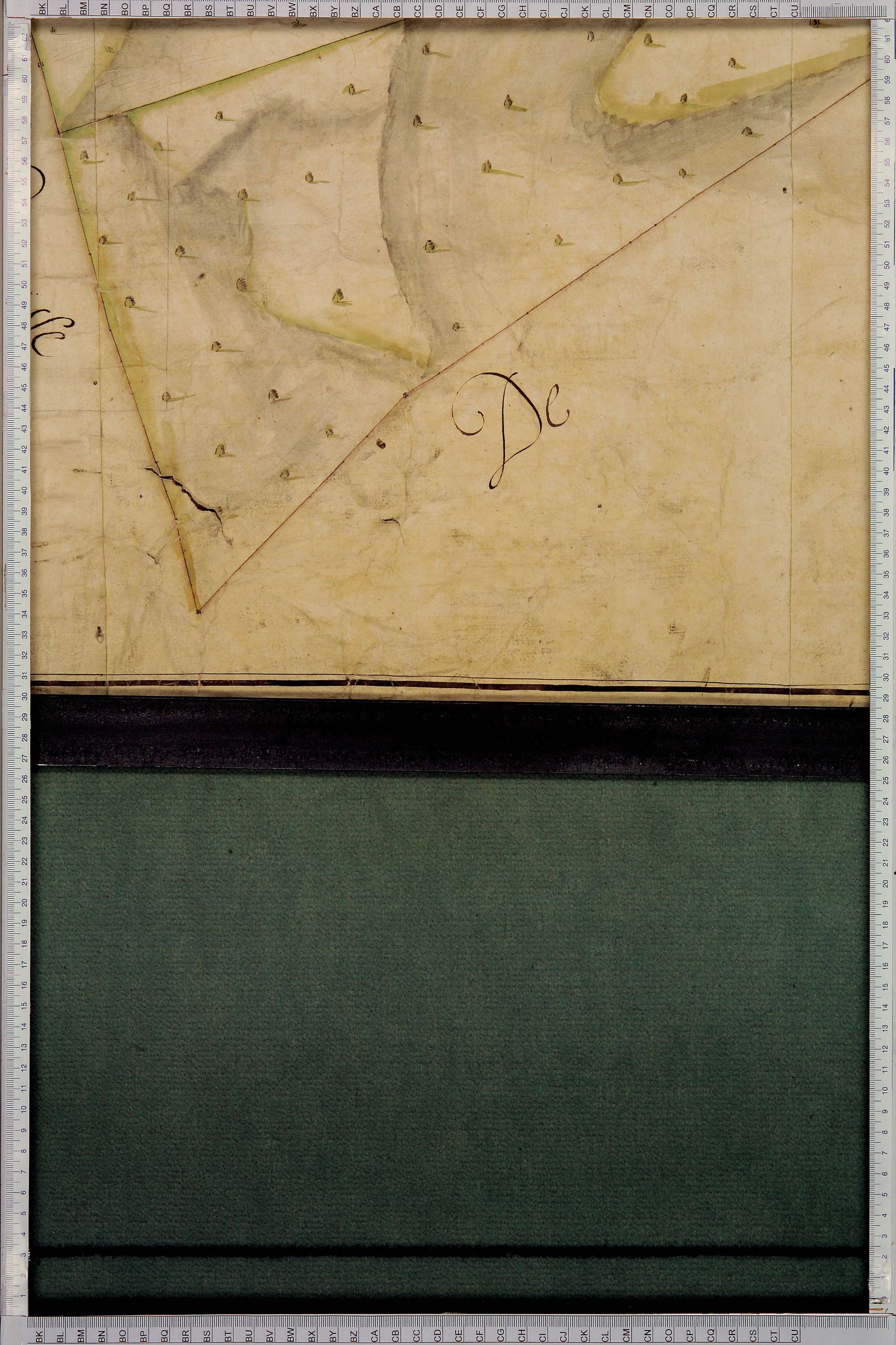 Villard-sur-Doron - Copie de la mappe originale (plan cadastral) de la commune de Villard-de-Beaufort. Signée Cocelli, directeur de la péréquation.