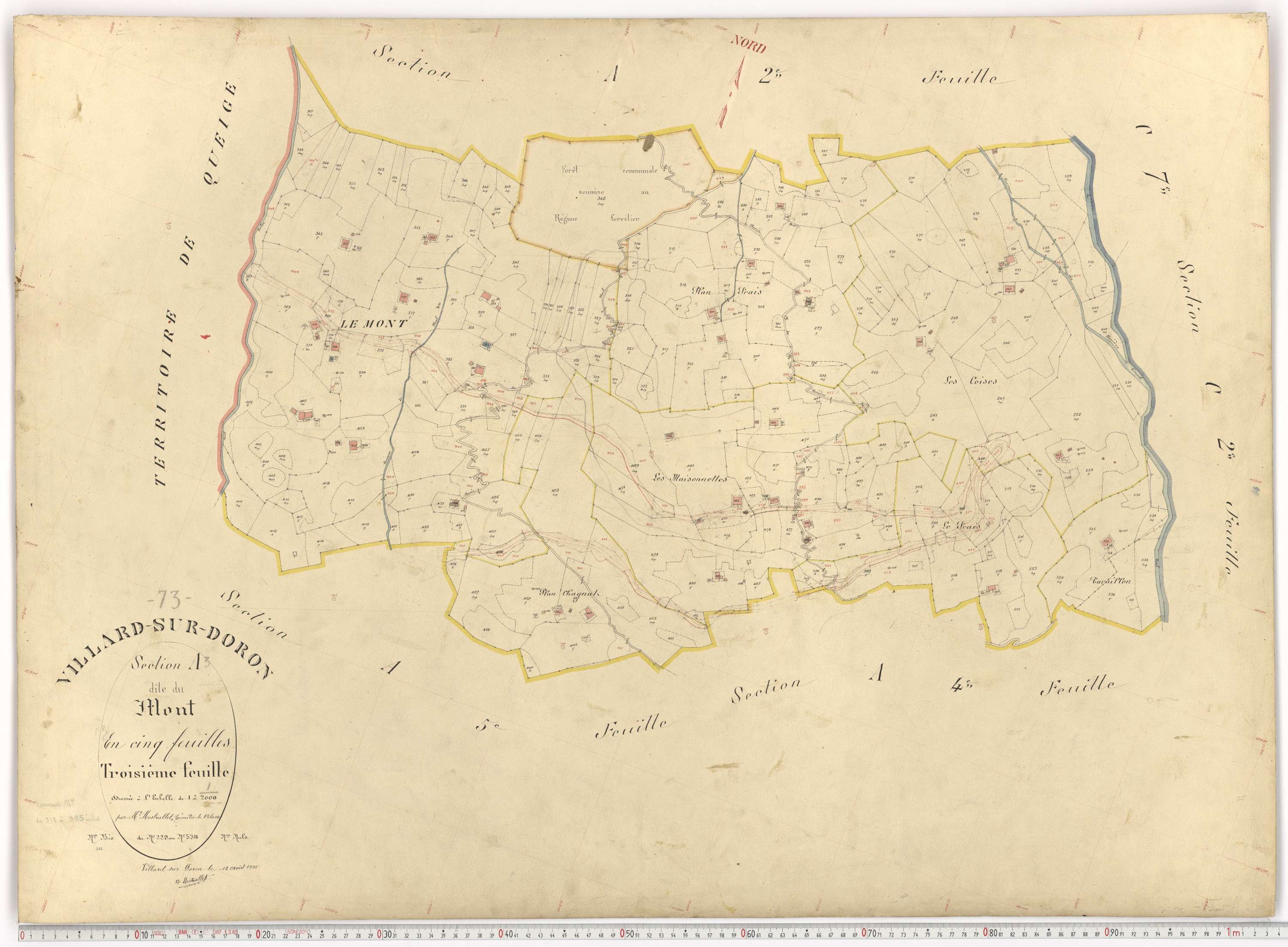 Villard-sur-Doron - Plans cadastraux du premier cadastre français.