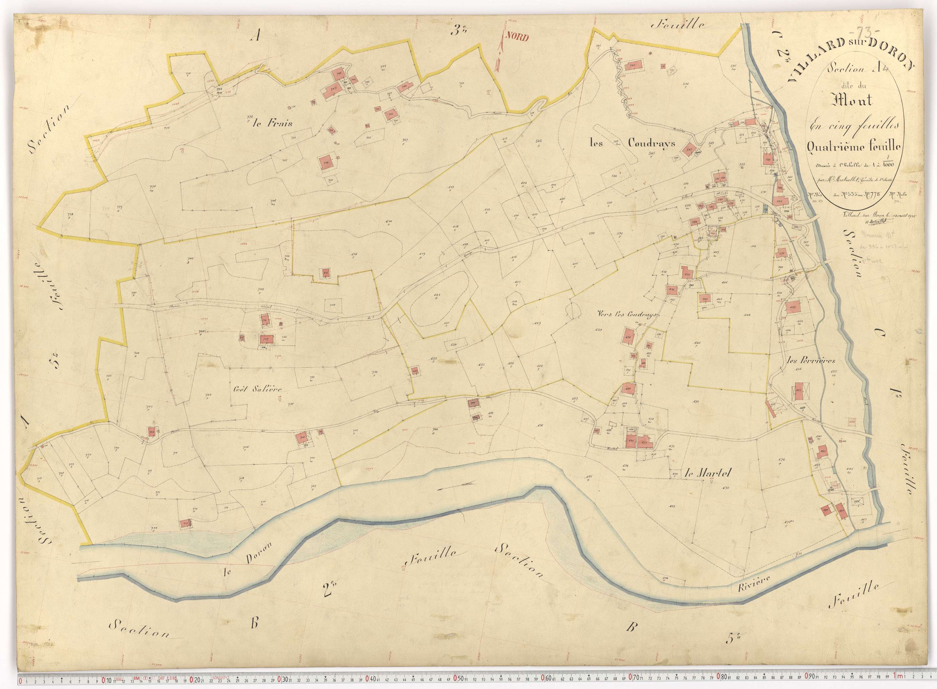 Villard-sur-Doron - Plans cadastraux du premier cadastre français.