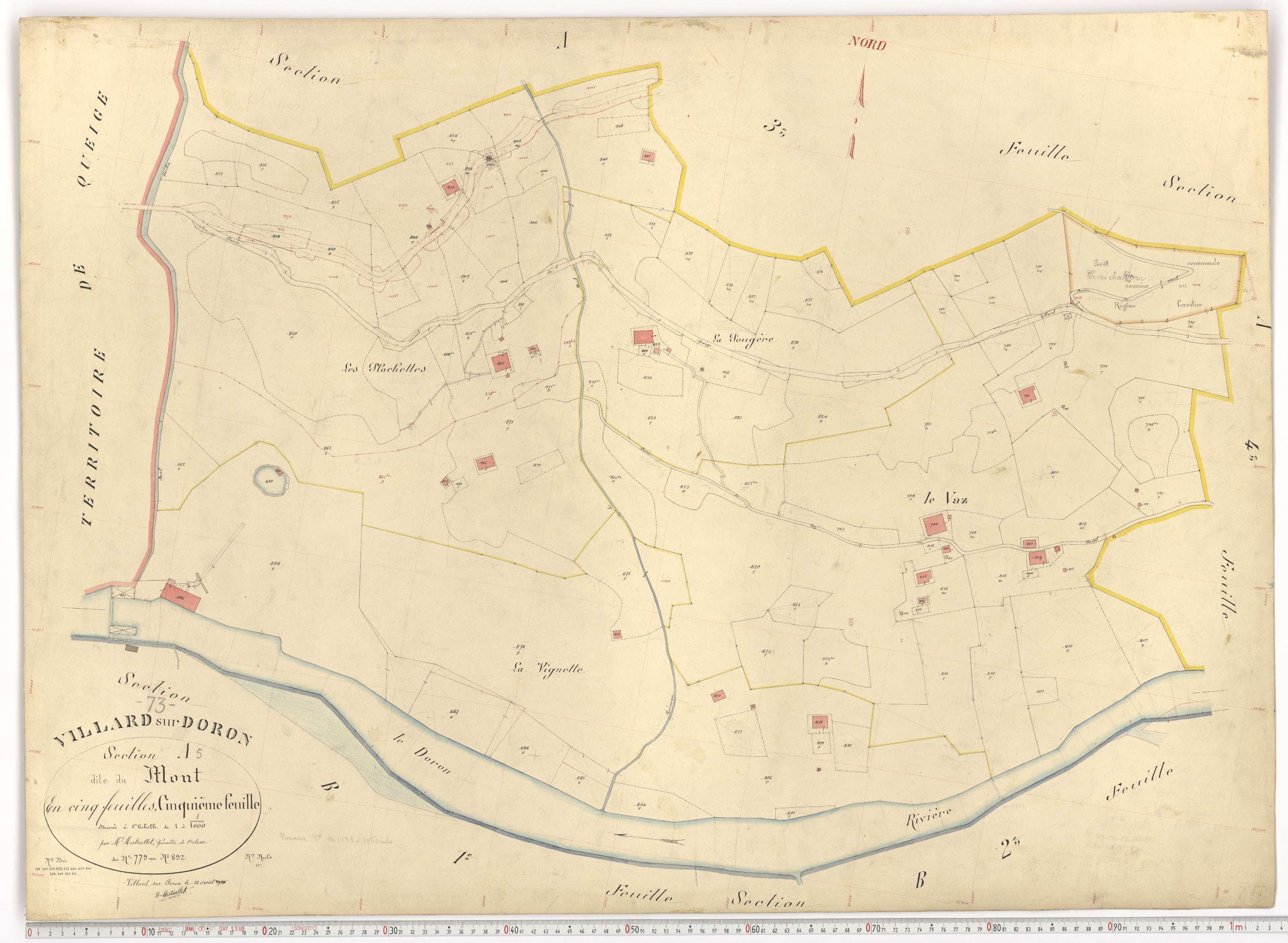 Villard-sur-Doron - Plans cadastraux du premier cadastre français.