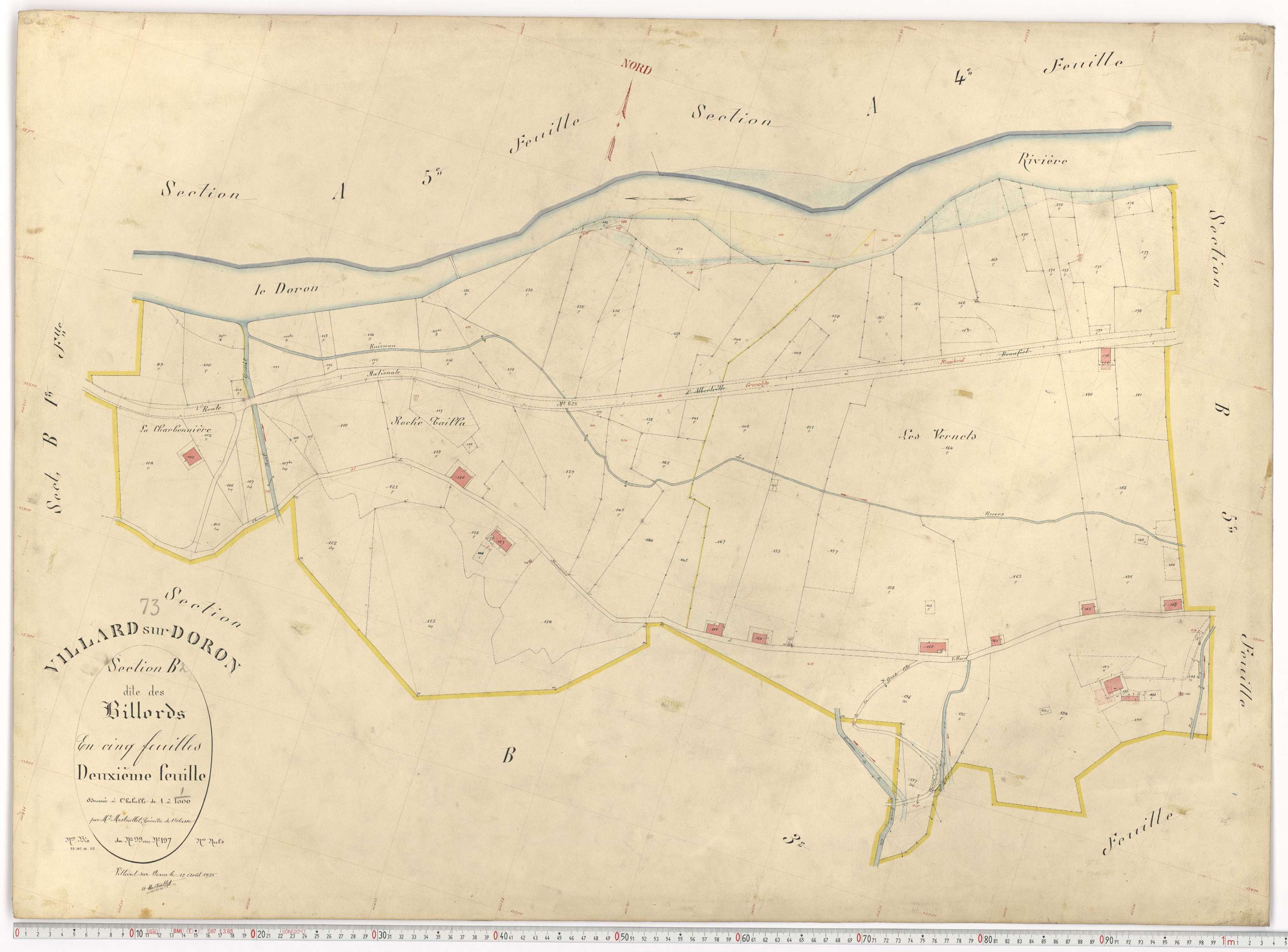 Villard-sur-Doron - Plans cadastraux du premier cadastre français.