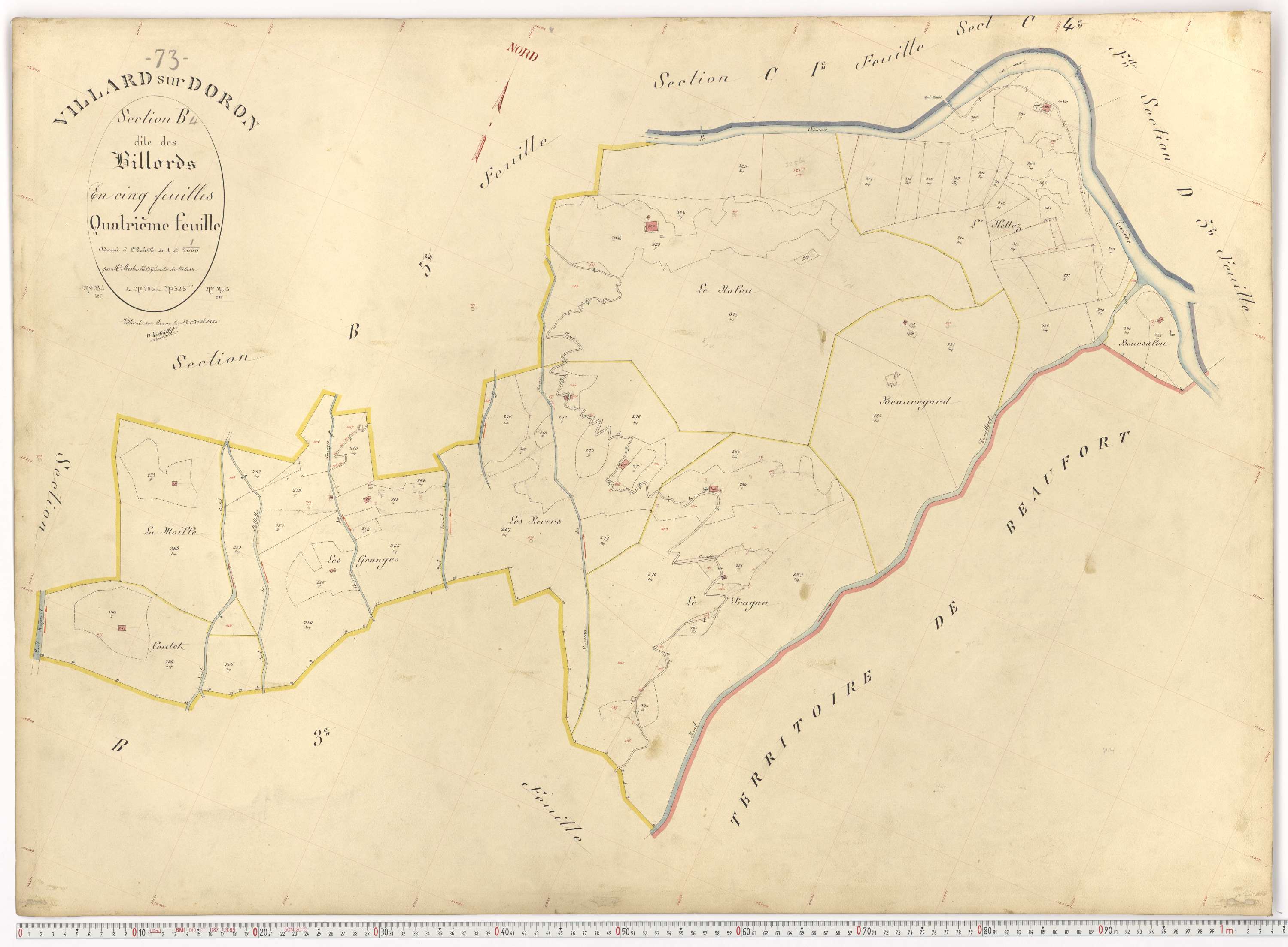Villard-sur-Doron - Plans cadastraux du premier cadastre français.