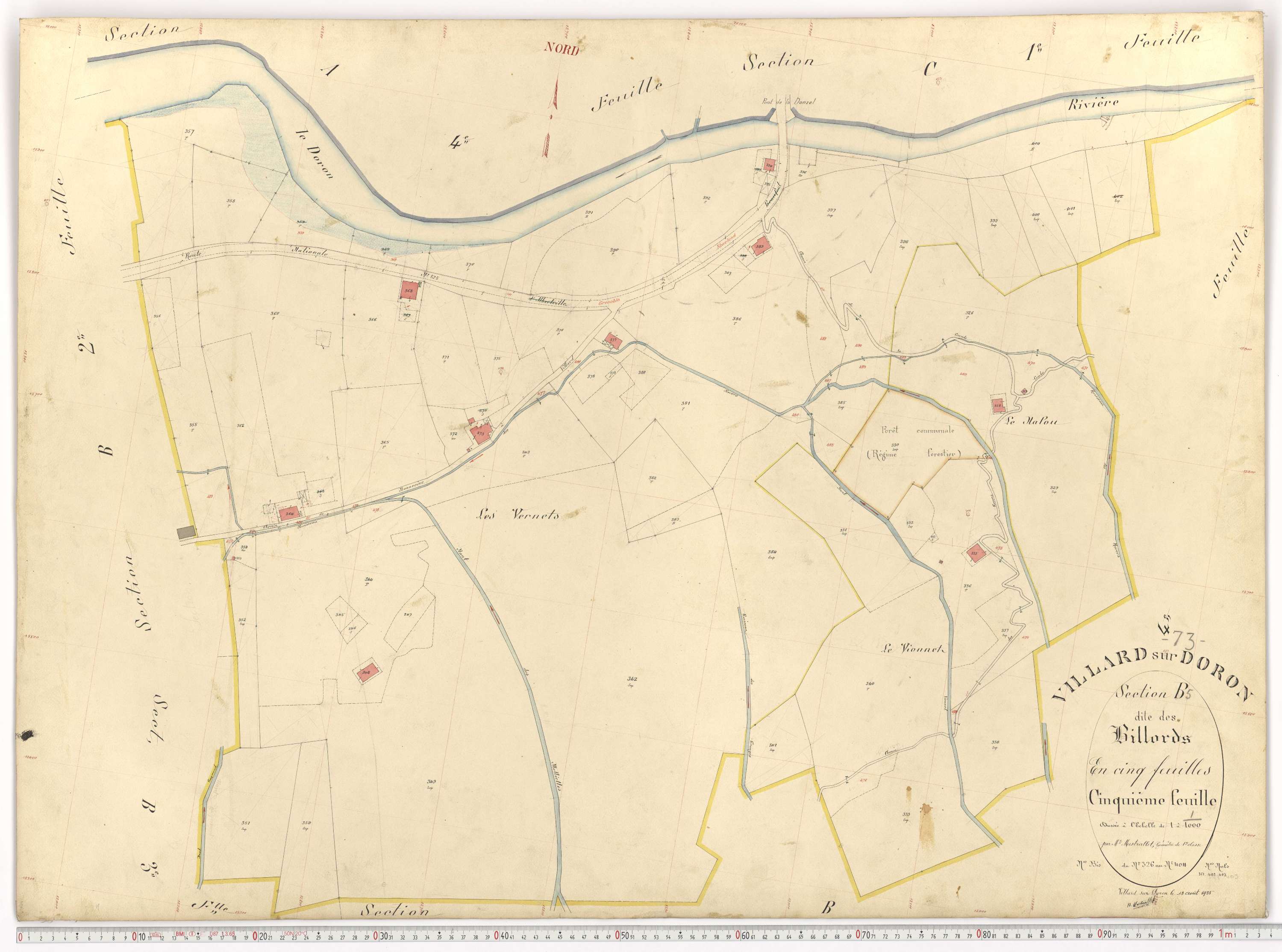 Villard-sur-Doron - Plans cadastraux du premier cadastre français.