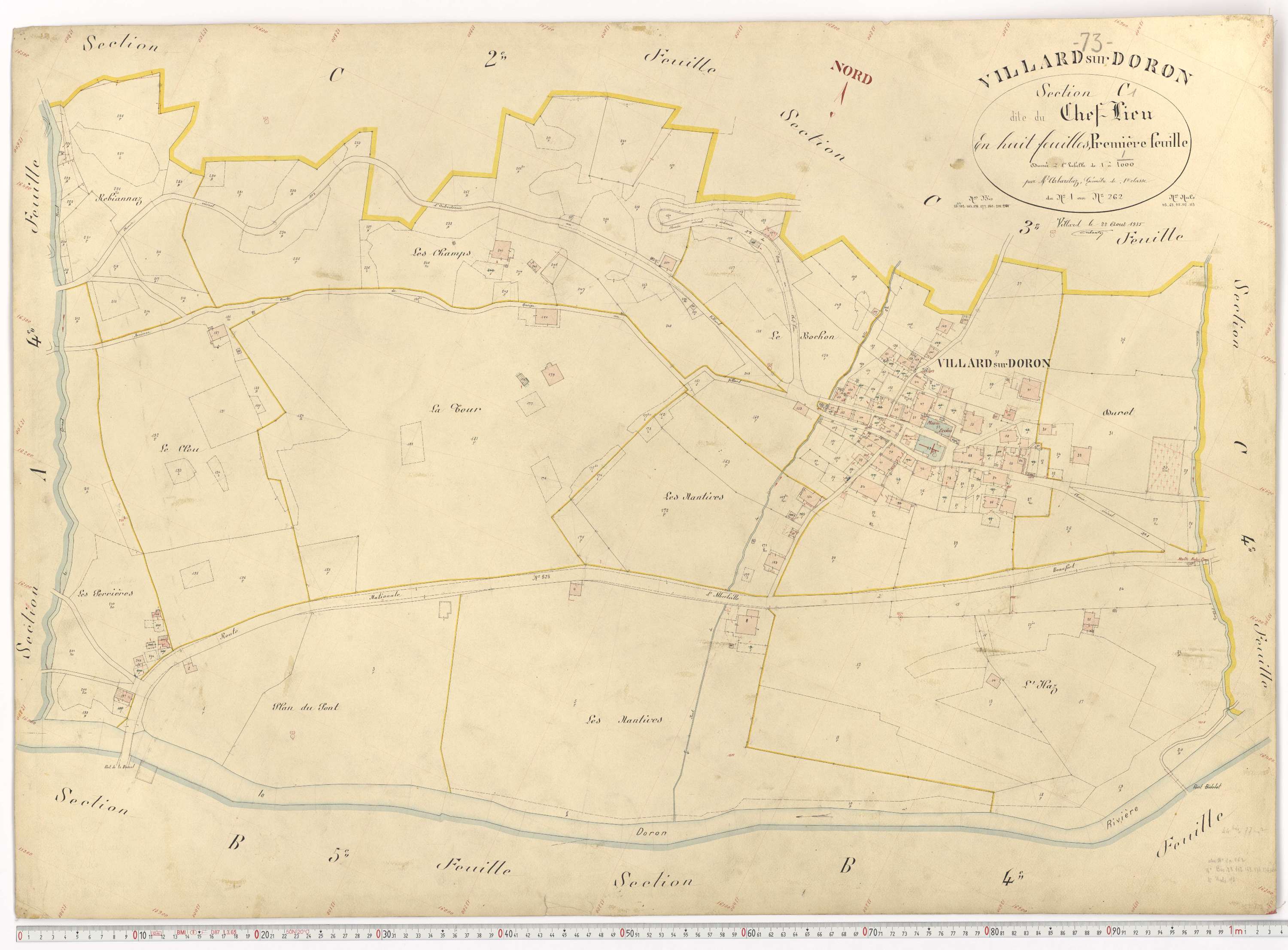 Villard-sur-Doron - Plans cadastraux du premier cadastre français.